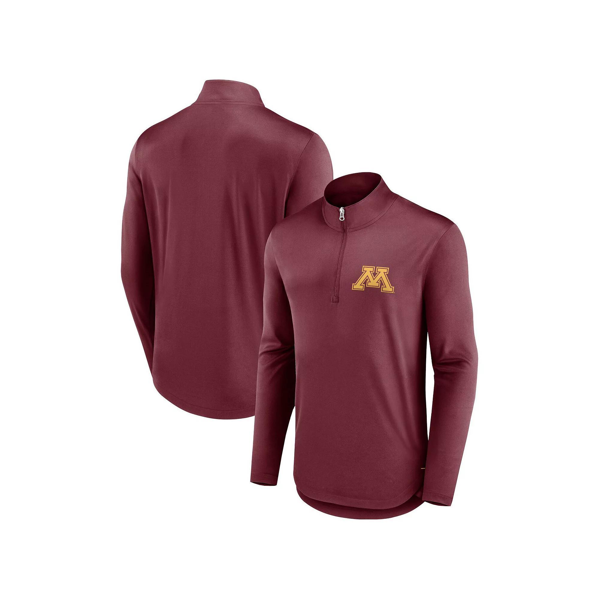 Men's Fanatics Branded Maroon Minnesota Golden Gophers Tough Minded Quarter-Zip Top, Size: XL, Red Product Image