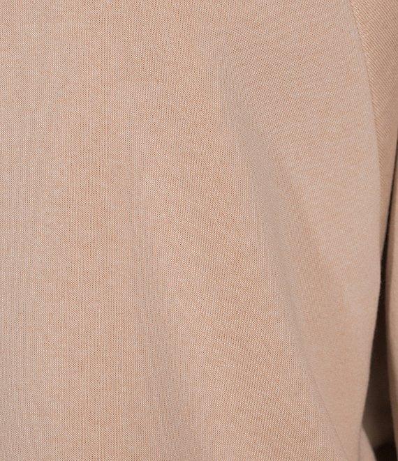 Double Zero Coordinating Crewneck Long Sleeve Urban Trendy Laid Back Crop Sweatshirt Product Image