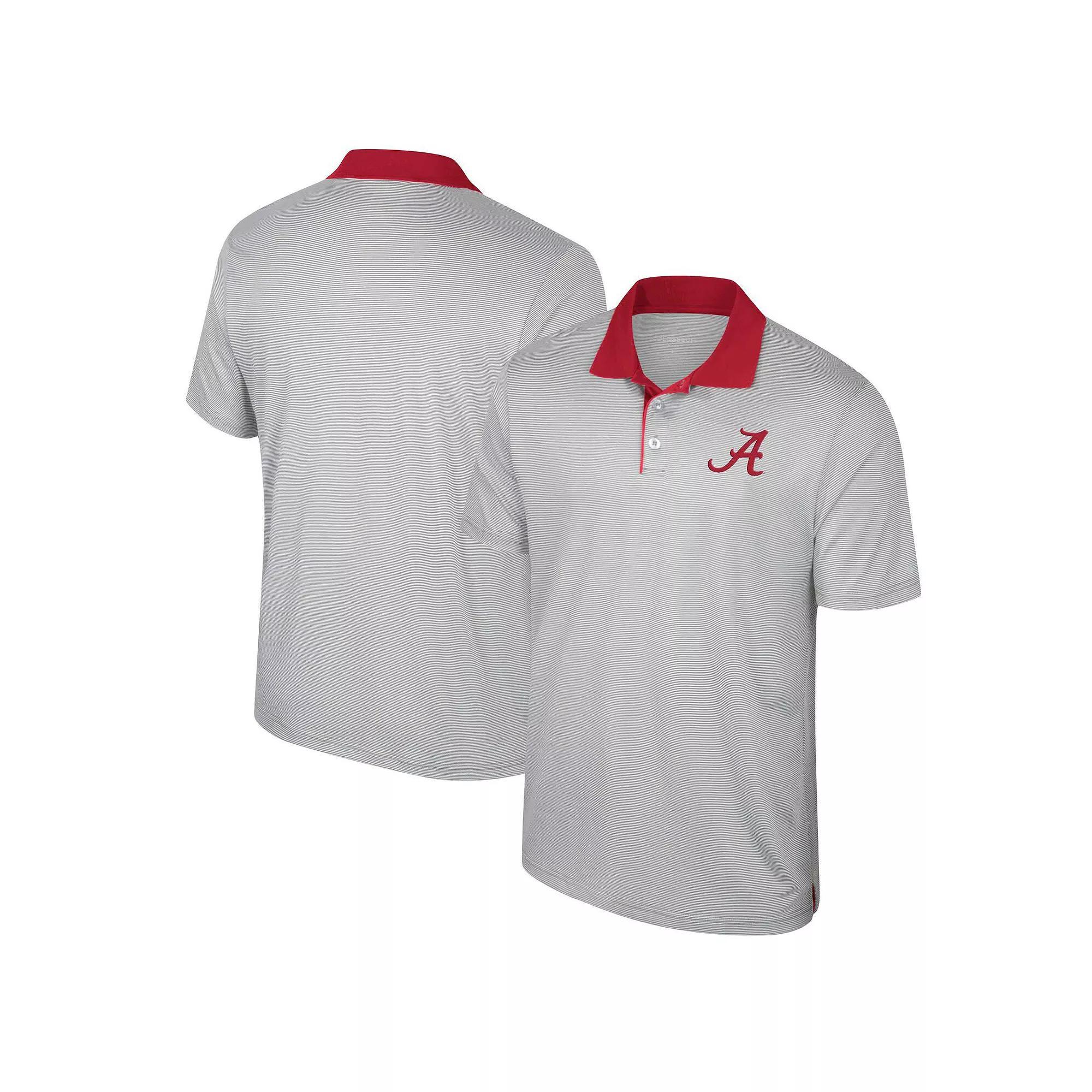 Men's Colosseum Gray Florida State Seminoles Big & Tall Tuck Striped Polo, Size: 2XLT, Grey Product Image