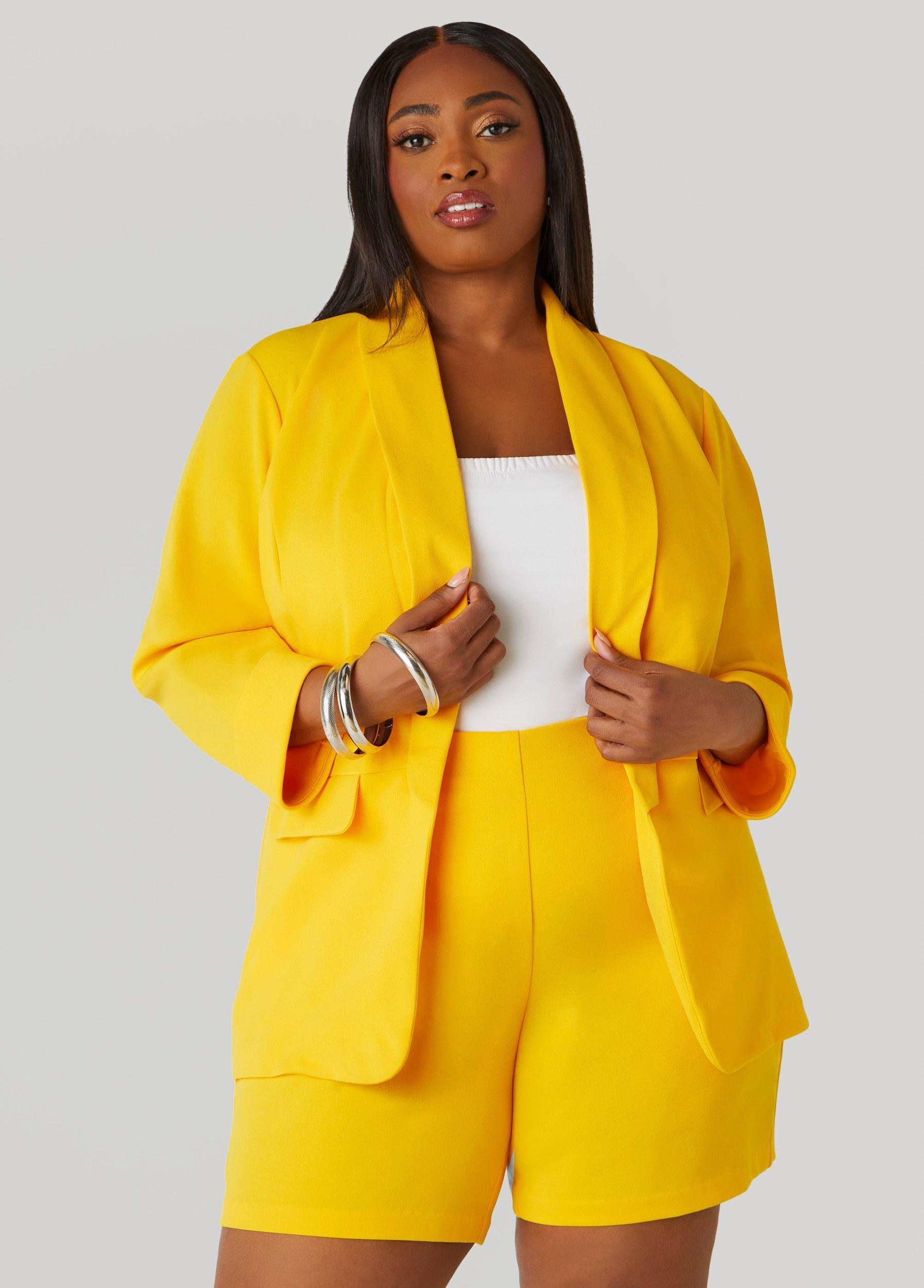 Open Front Cuffed Blazer Product Image