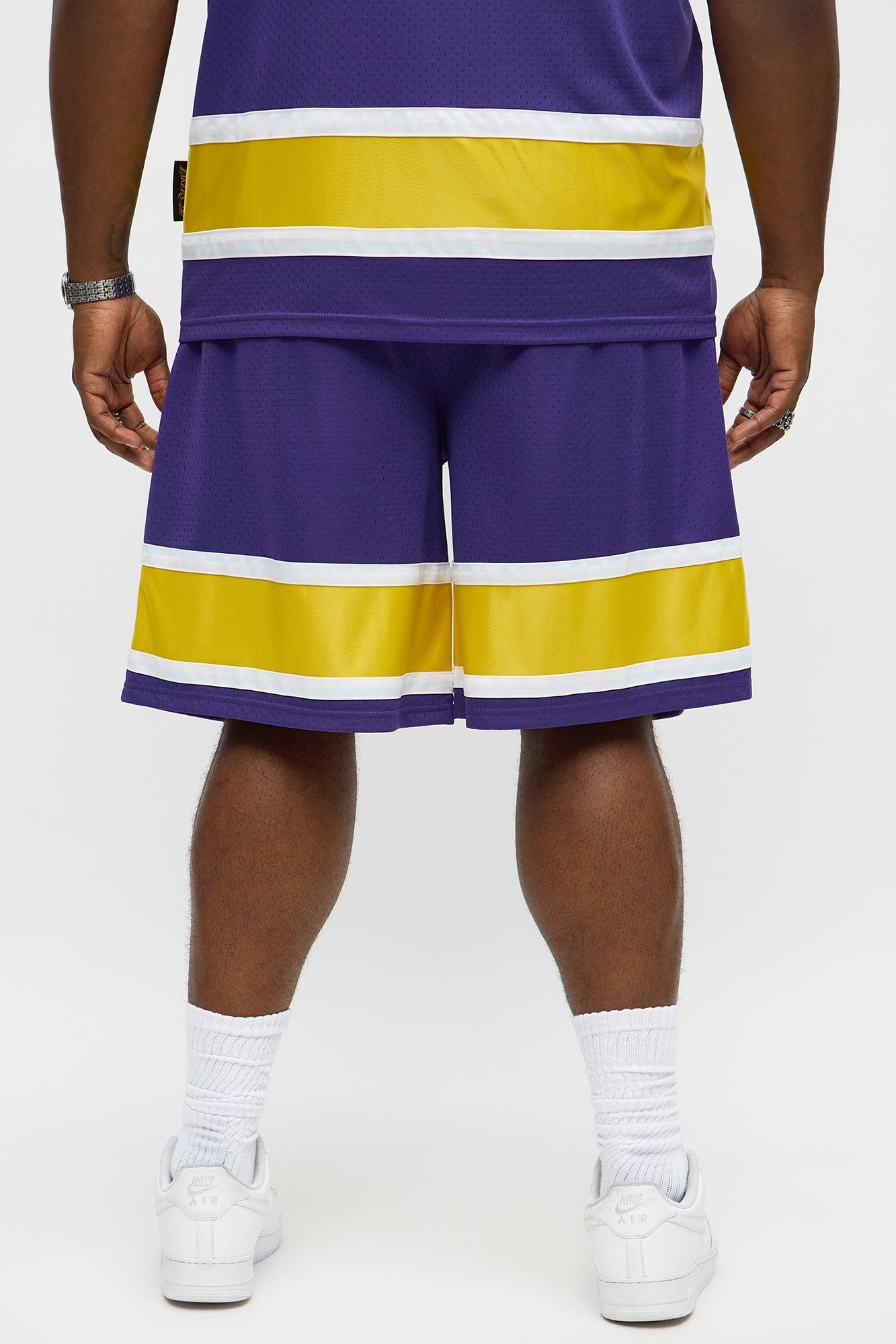 Lakers Believe The Hype Relaxed Shorts - Purple Product Image