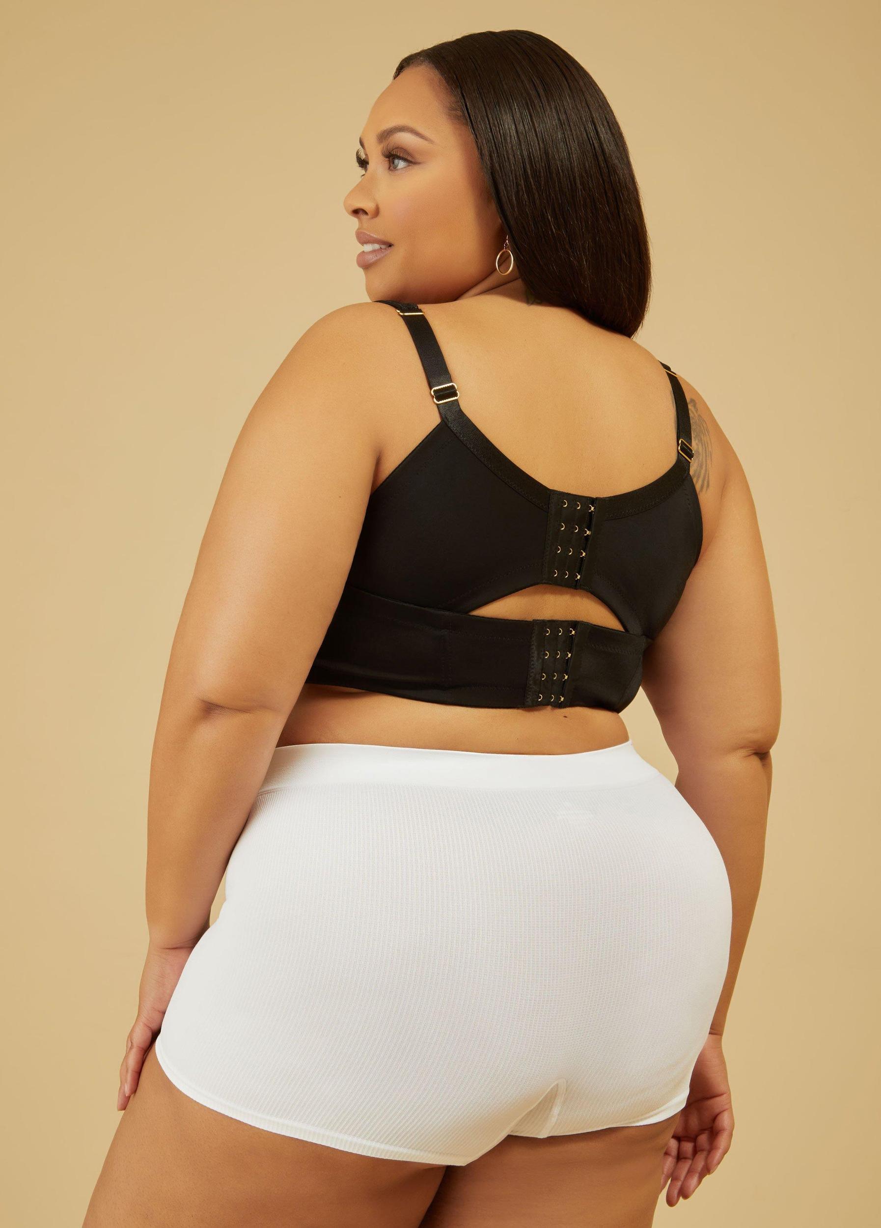 Plus Size Seamless Ribbed Boyshort Ashley Stewart Product Image