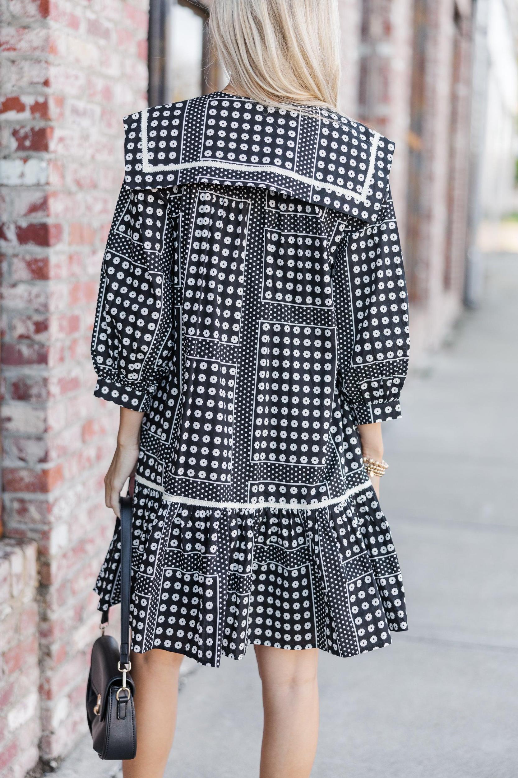 Make It All Happen Black Floral Dress Female Product Image