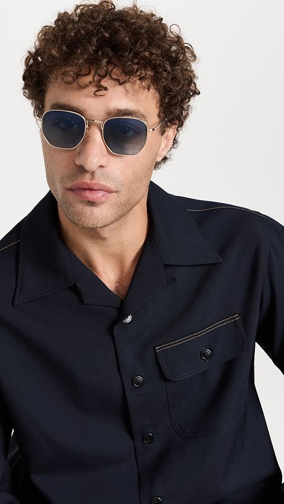 Oliver Peoples Eyewear Metal Square Sunglasses | Shopbop Product Image