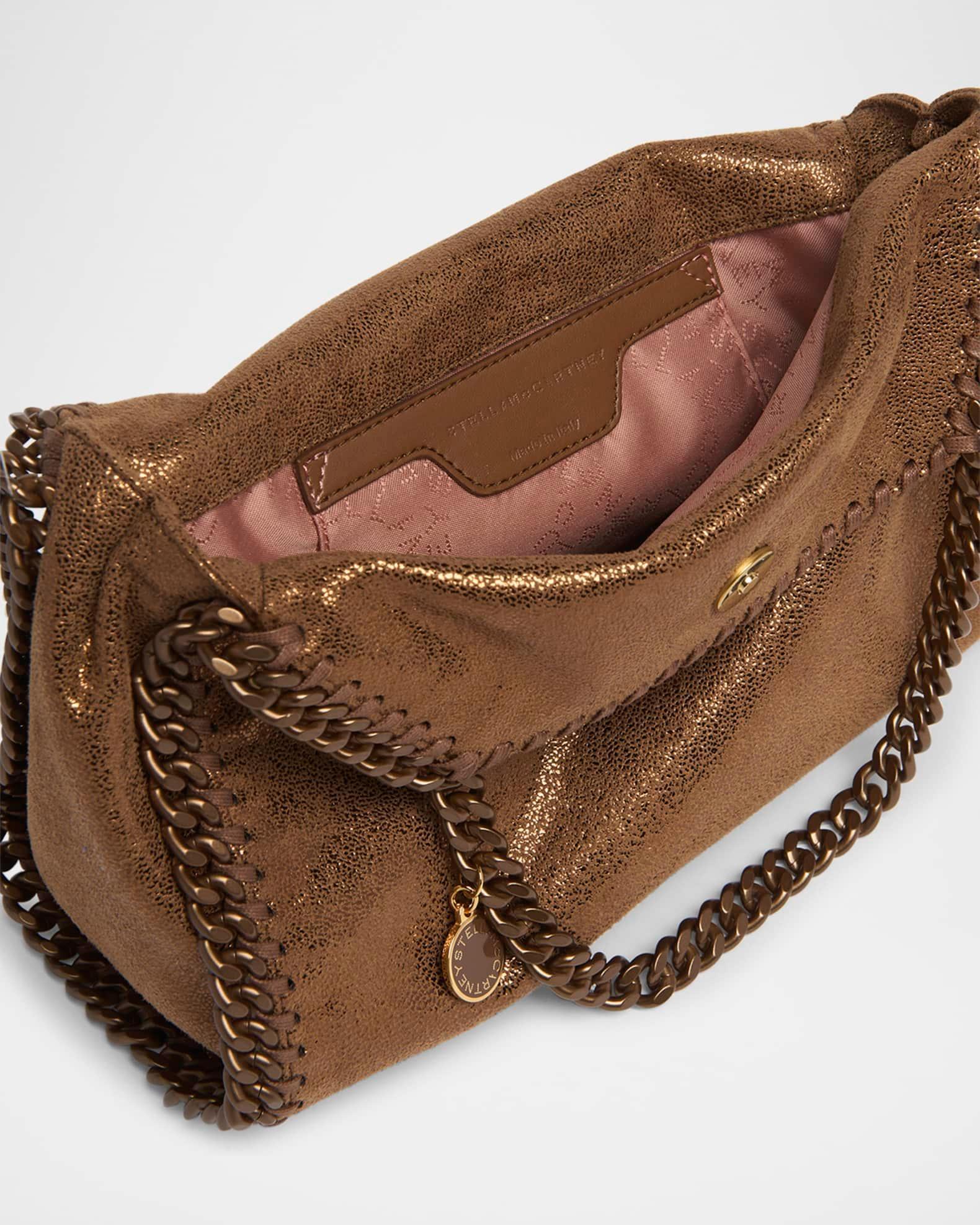 Mini Falabella Eco Shiny Dotted Chamois Bag with Tonal Chain Product Image