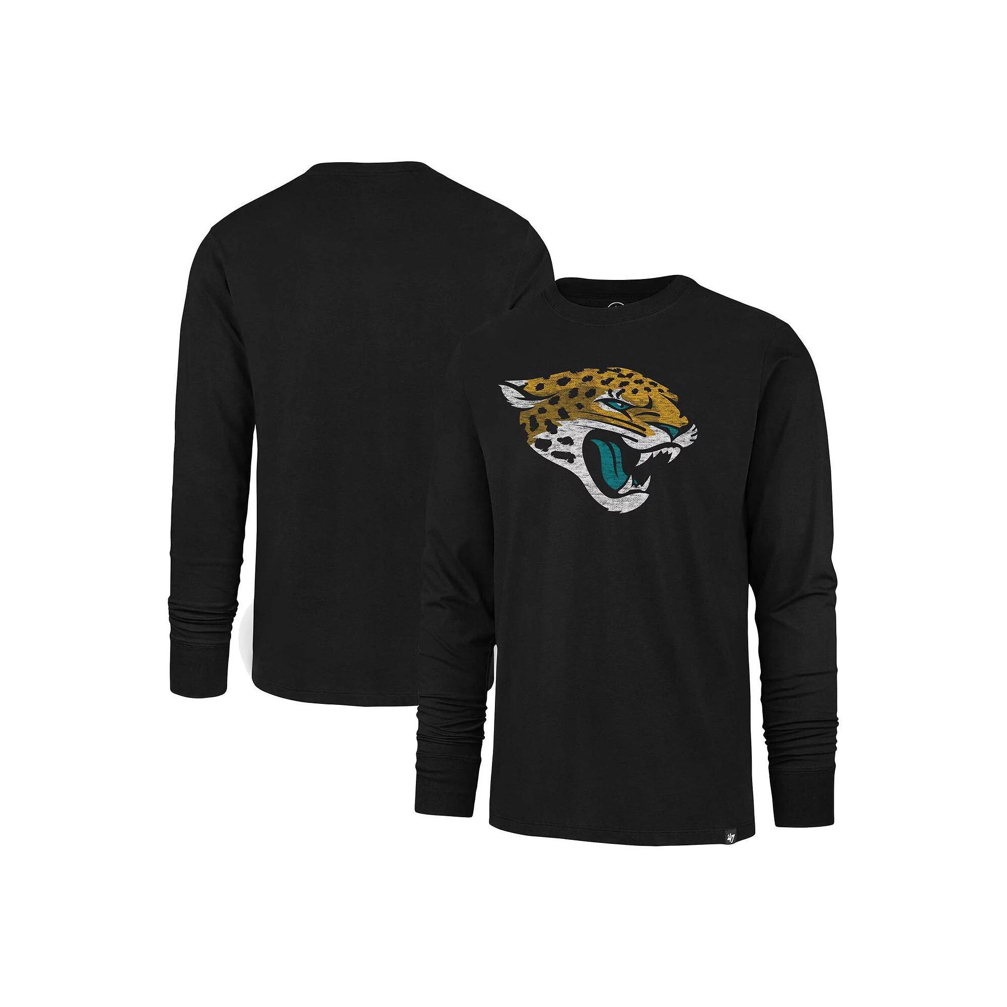 Men's '47 Black Jacksonville Jaguars Premier Franklin Long Sleeve T-Shirt, Size: 2XL Product Image