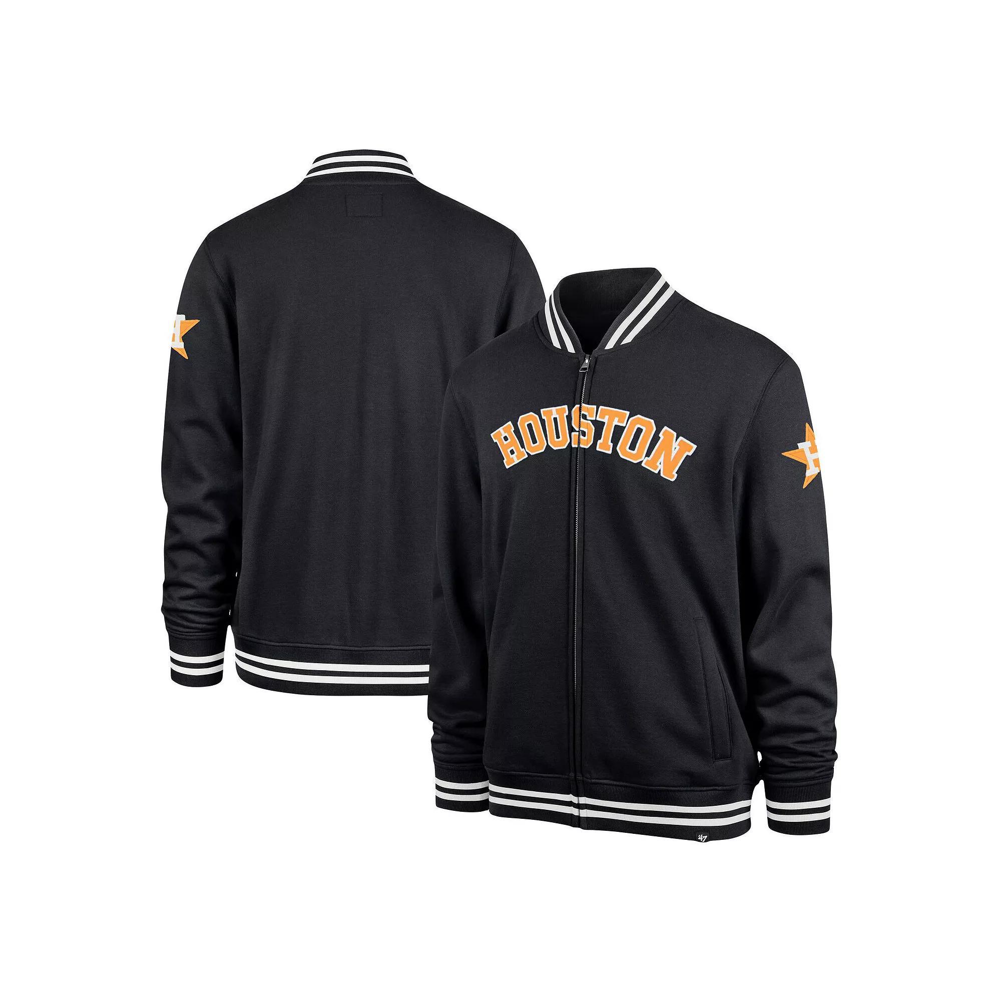 Men's '47 Navy Houston Astros Wax Pack Pro Camden Full-Zip Track Jacket, Size: XL, Blue Product Image