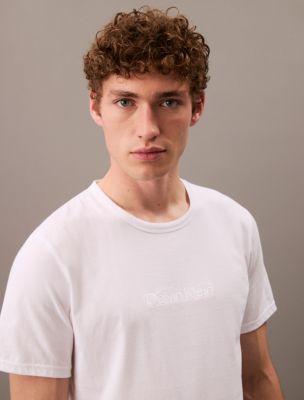 Calvin Klein Men's Calvin Klein Logo Sleep T-Shirt - White - S Product Image