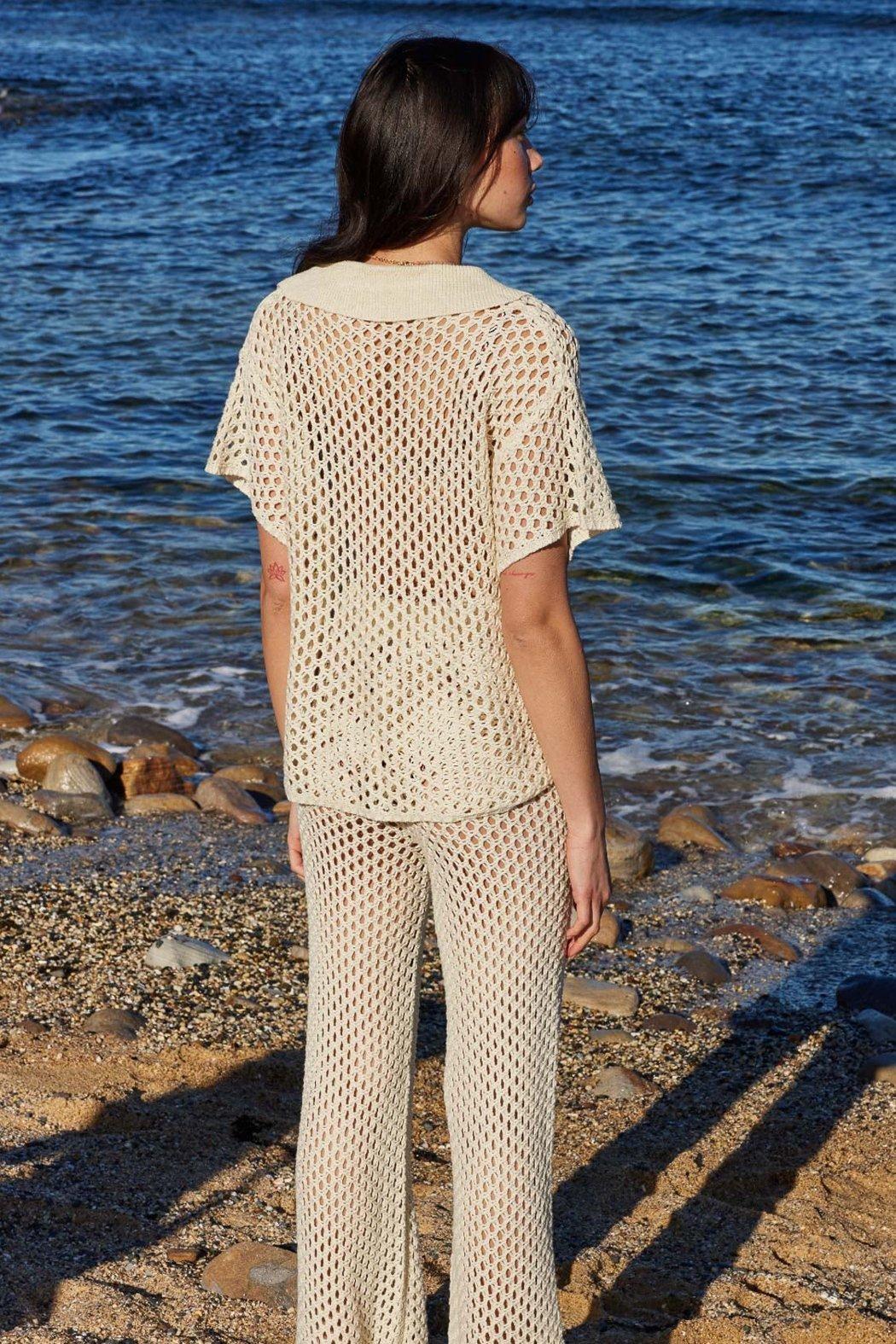 Balmy Crochet Knit Top Product Image