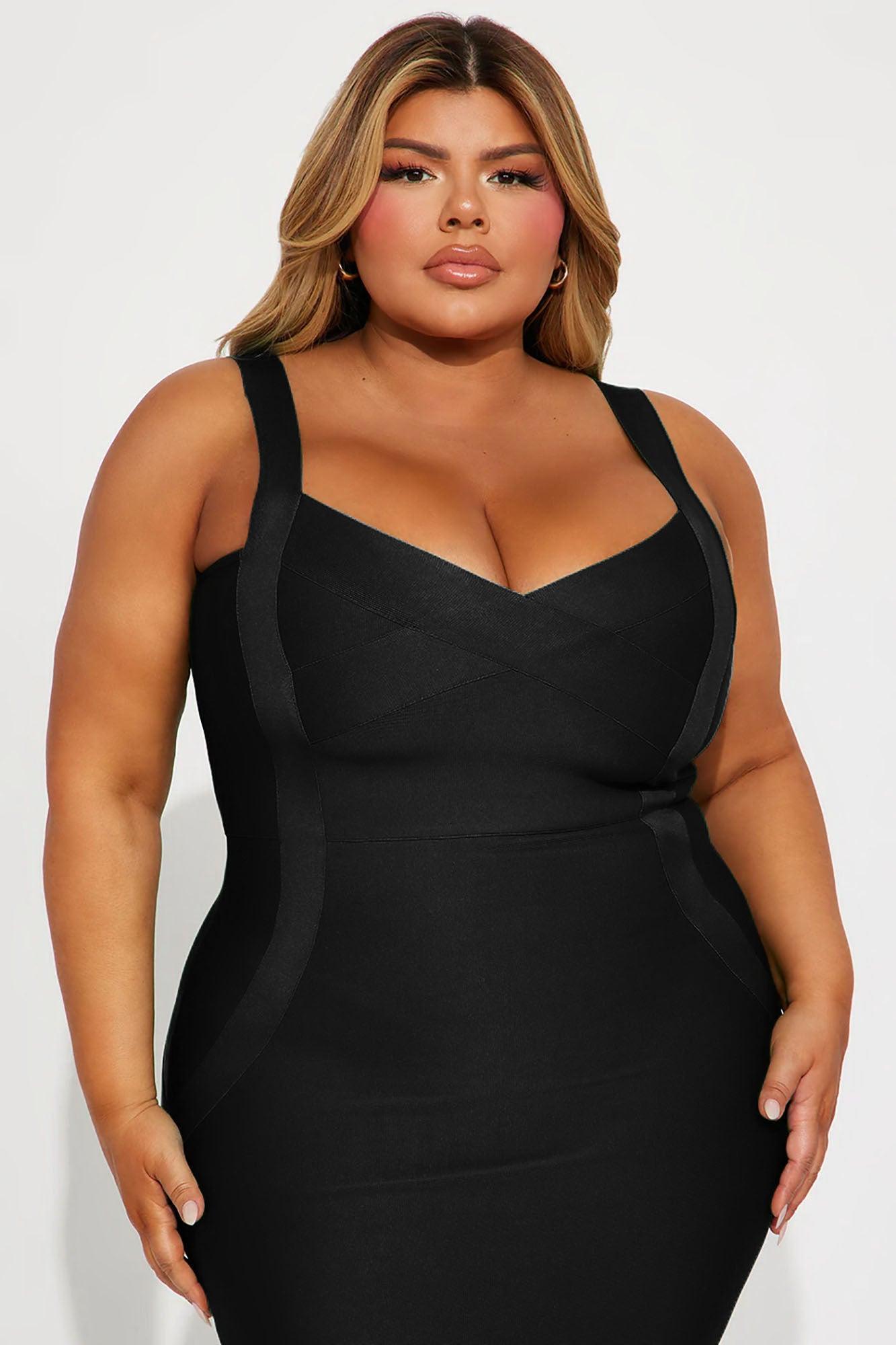 Elise Bandage Midi Dress - Black Product Image