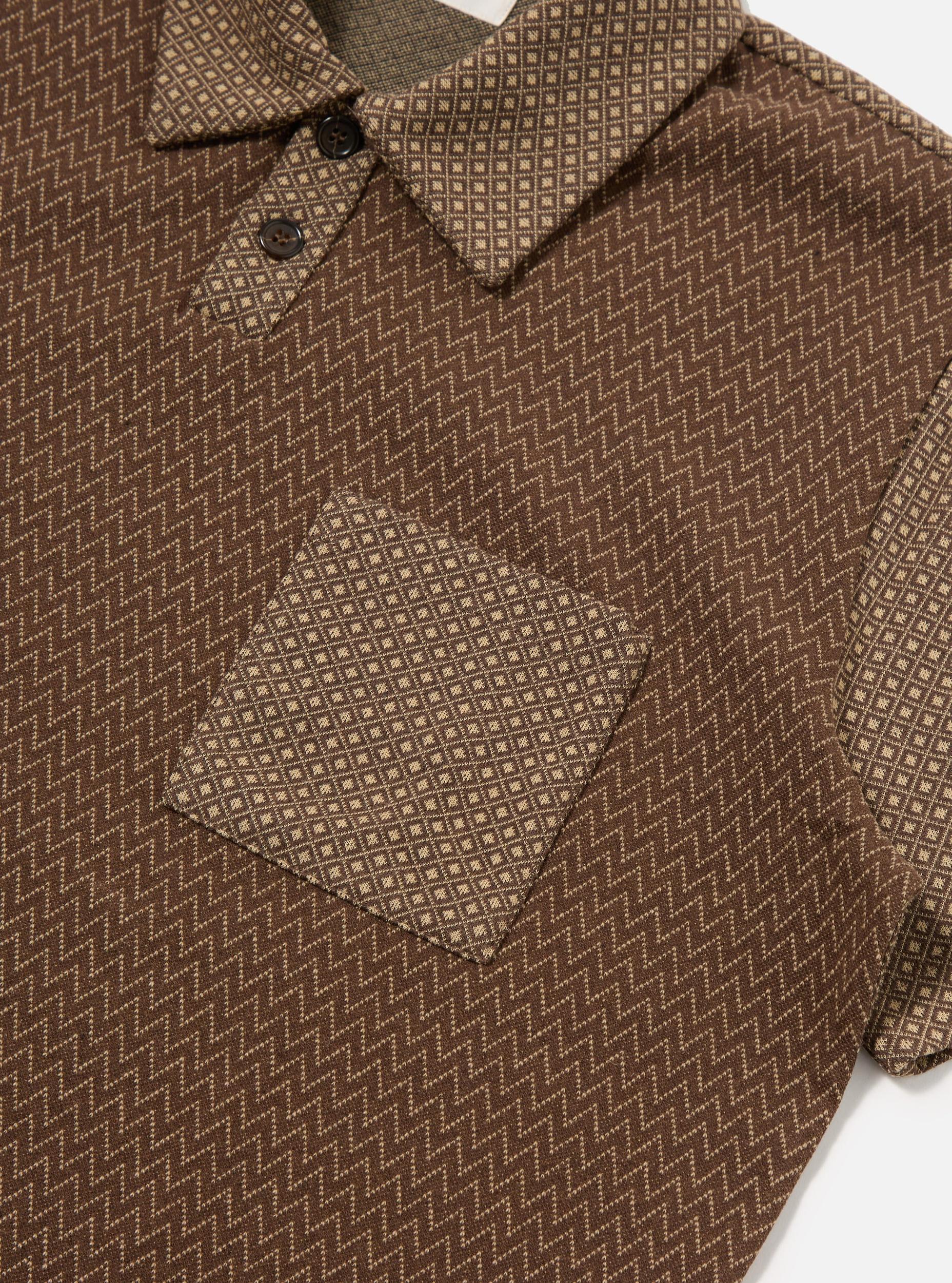 Brown Cotton Mix Fleece Newlyn Polo Product Image