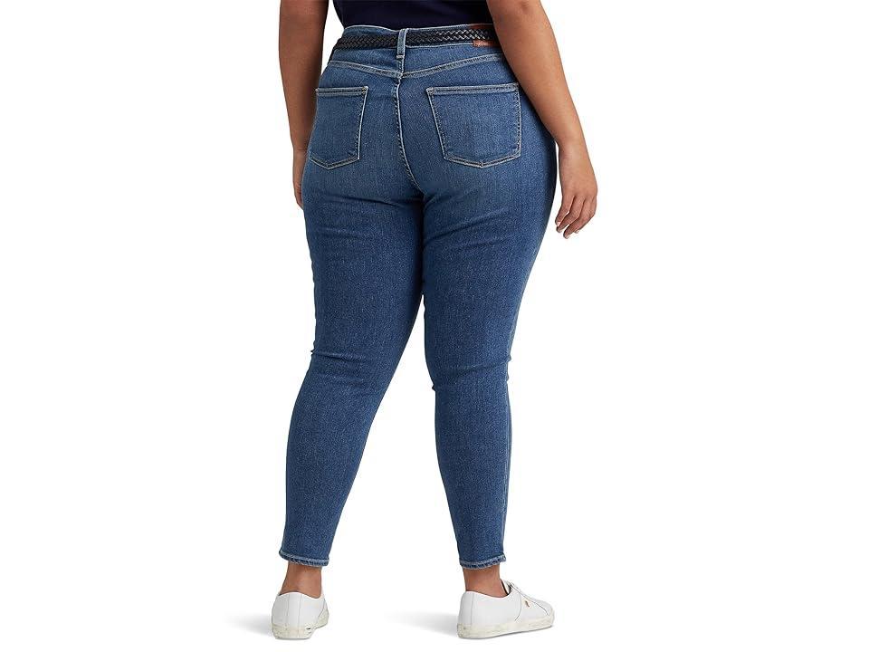 Lauren Ralph Lauren Plus Size Mid-Rise Straight Ankle Jeans (Legacy Wash) Women's Jeans Product Image