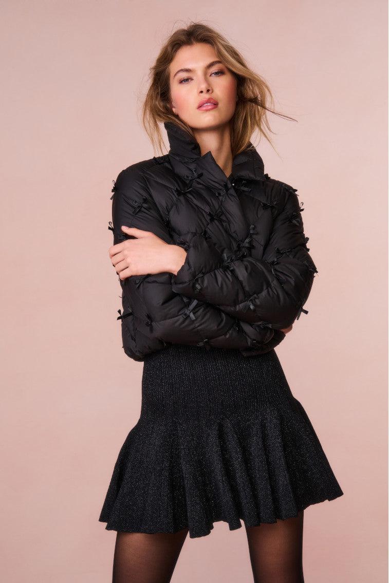 Kasey Quilted Bow-Embellished Jacket Product Image