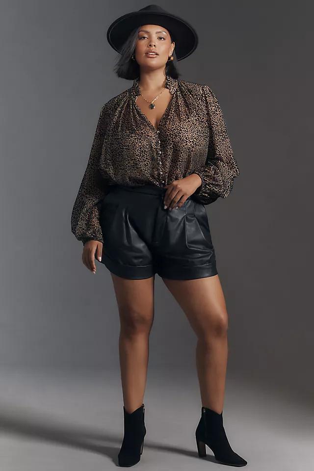 The Estela Sheer Printed Blouse: Burnout Edition Product Image