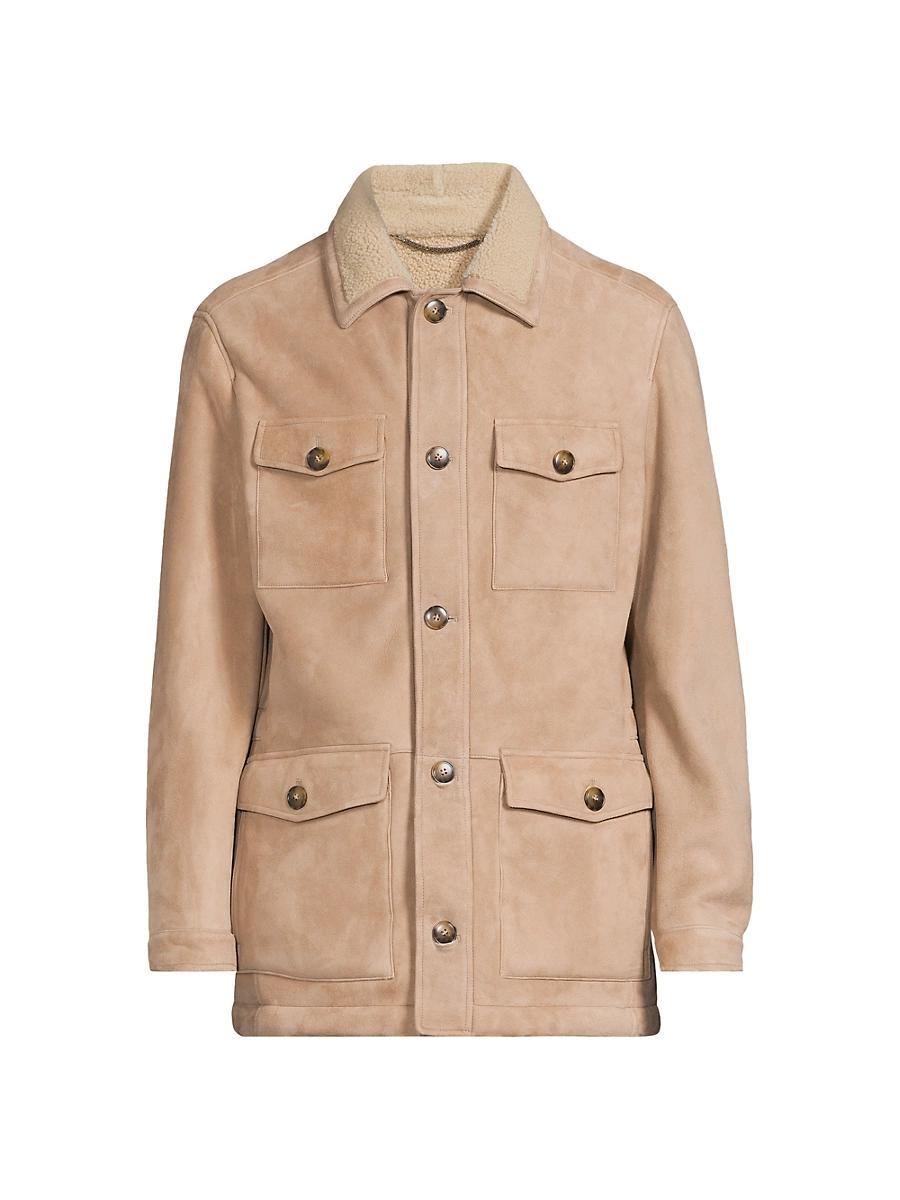 Mens Suede & Shearling Field Jacket Product Image