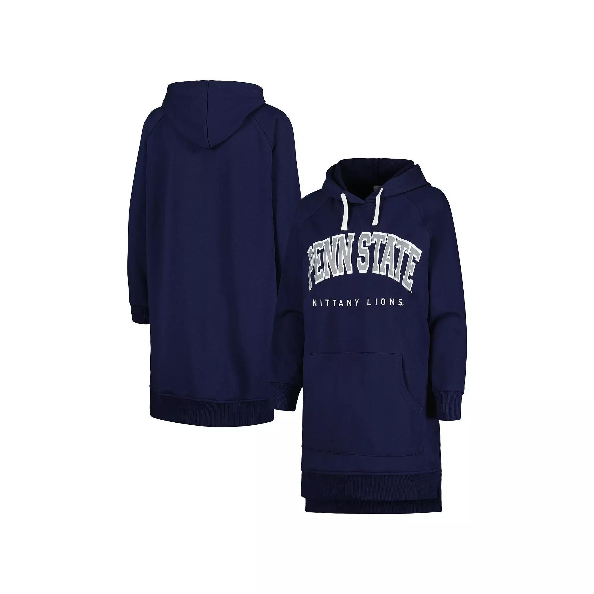 Women's Gameday Couture Navy Penn State Nittany Lions Take a Knee Raglan Hooded Sweatshirt Dress, Size: Small, Blue Product Image