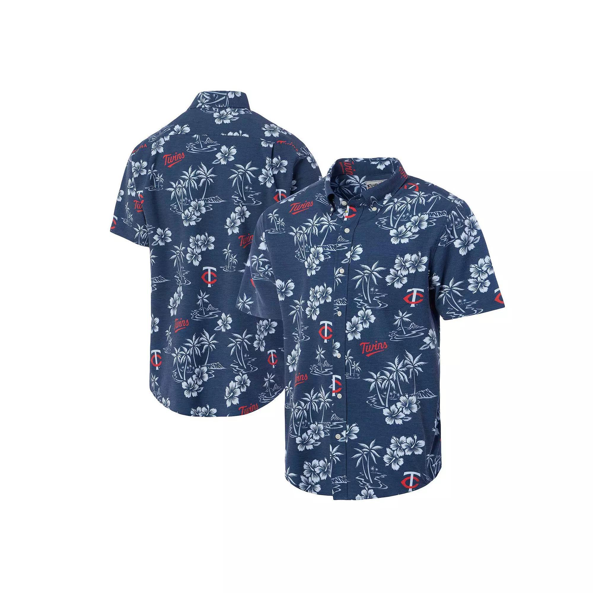 Men's Reyn Spooner Navy Minnesota Twins Kekai Button-Down Shirt, Size: XXL, Blue Product Image