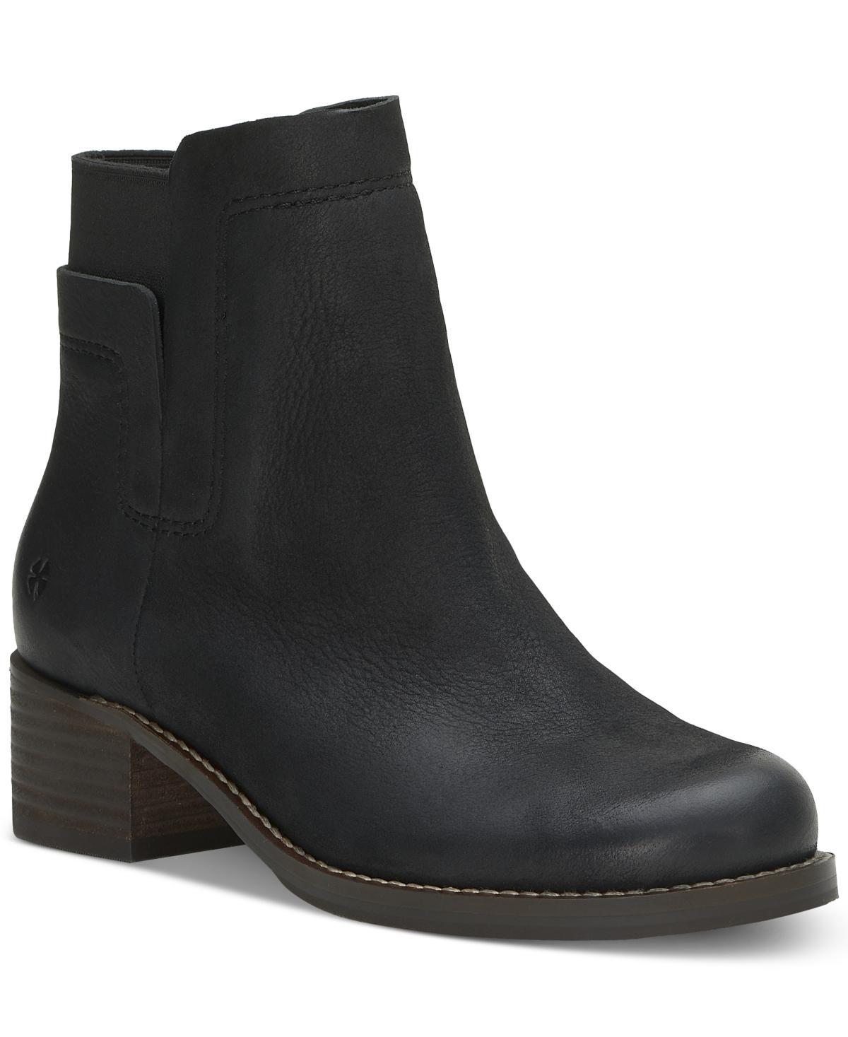 Lucky Brand Hirsi Leather Low Stack Heel Booties Product Image