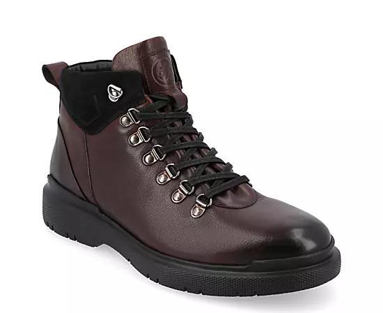Mens Thomas & Vine Sherman Water Resistant Tru Comfort Ankle Boots Red Product Image