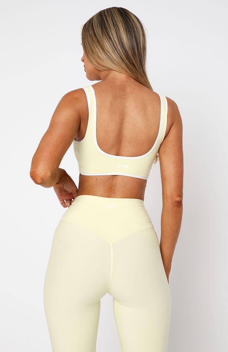 I'll Prove It Sports Crop Lemon/White Product Image