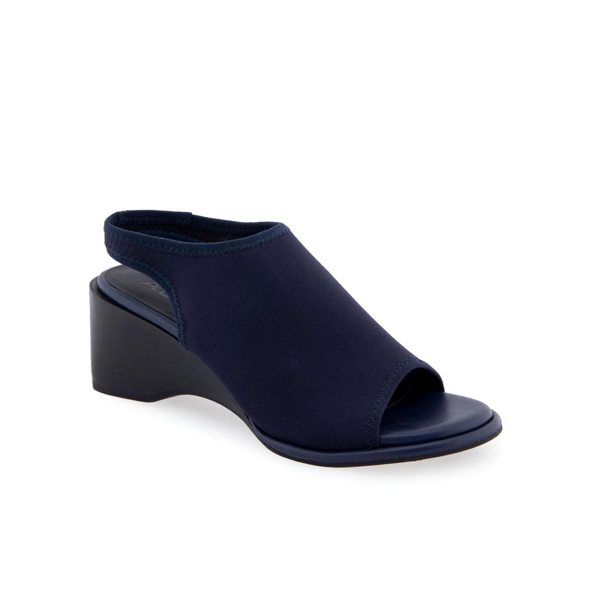 Aerosoles Nuri Women's Wedge Slingback Sandals, Size: 6.5, Blue Fabric Product Image