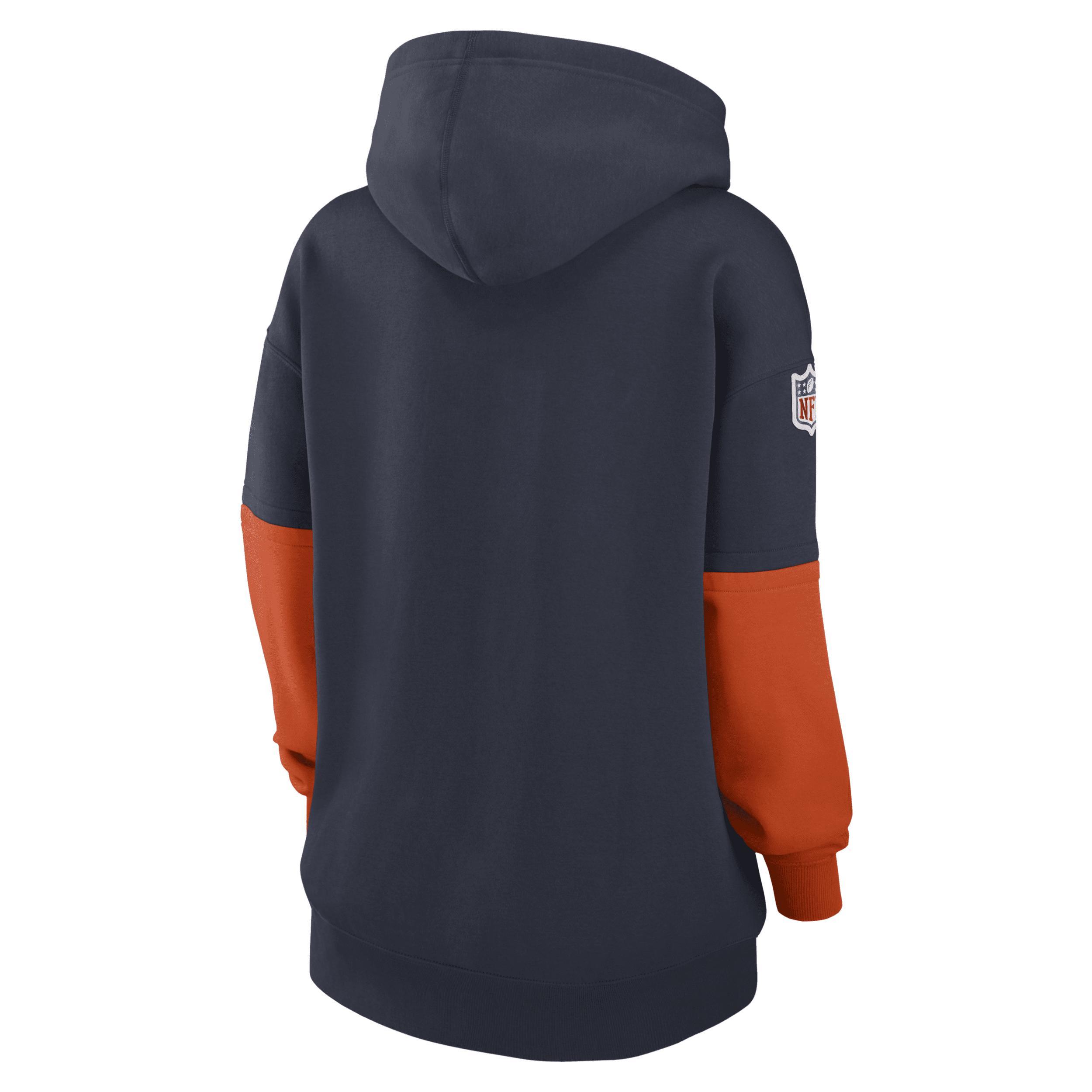 Chicago Bears Sideline Essential Nike Women's NFL Pullover Hoodie Product Image
