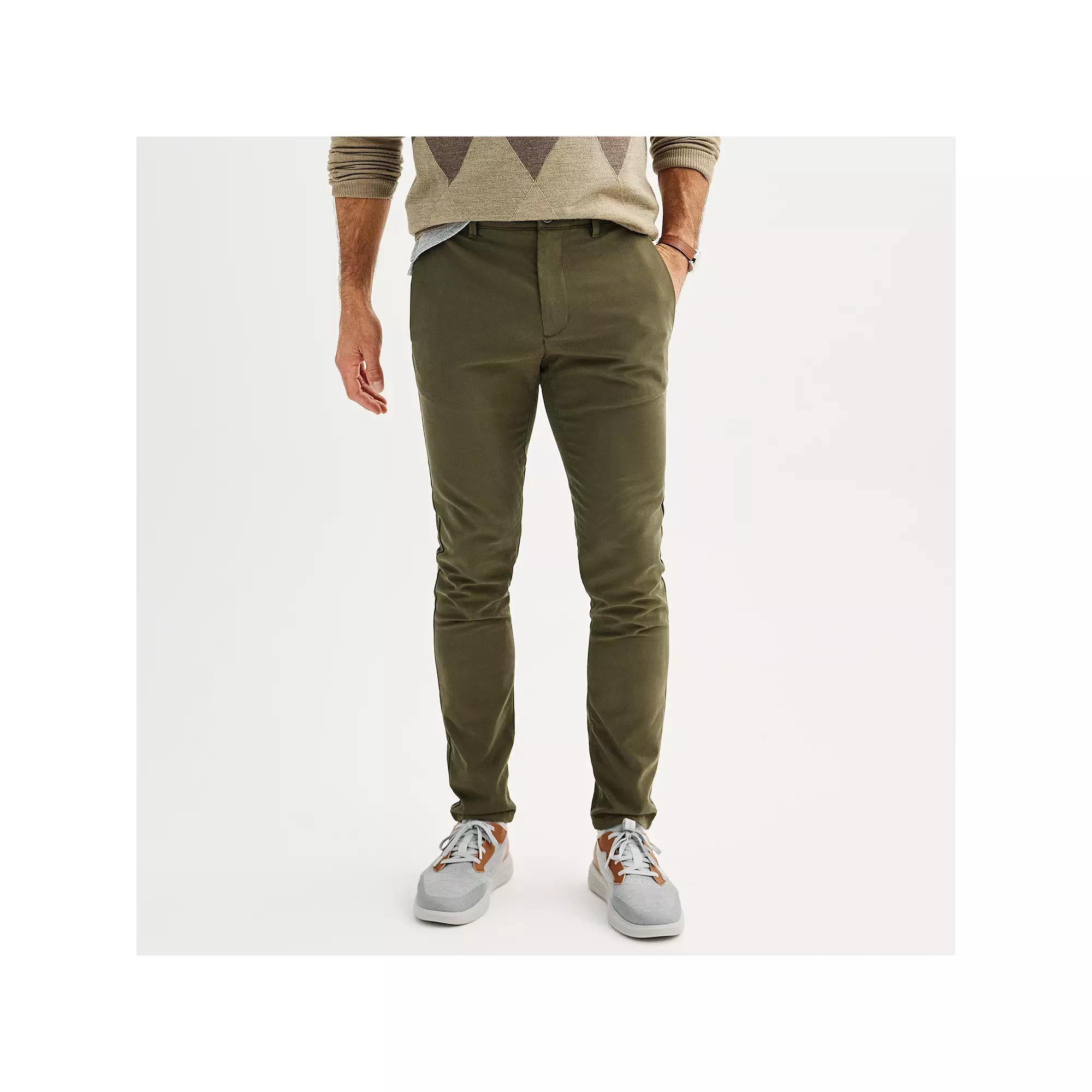 Men's Apt. 9® Tech Pants, Size: 36X34, Olive Green Product Image