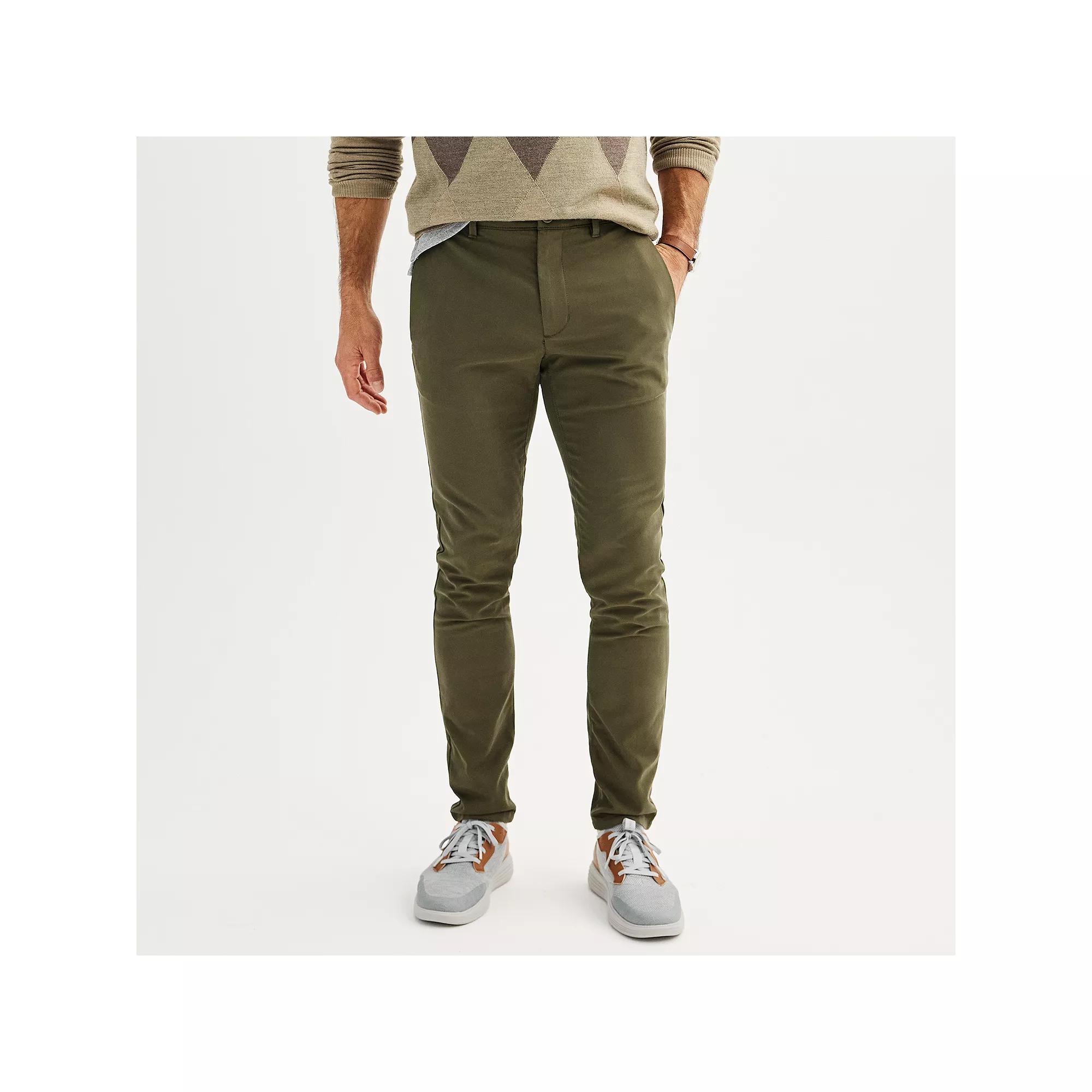 Men's Apt. 9® Tech Pants, Size: 36X34, Olive Green Product Image