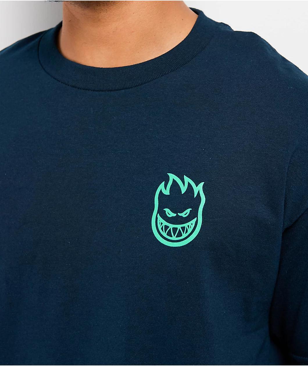 Spitfire Floral Classic Navy T-Shirt Product Image
