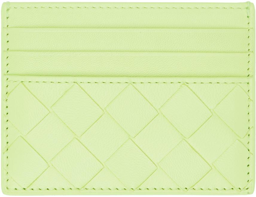 BOTTEGA VENETA Green Intrecciato Card Holder Product Image