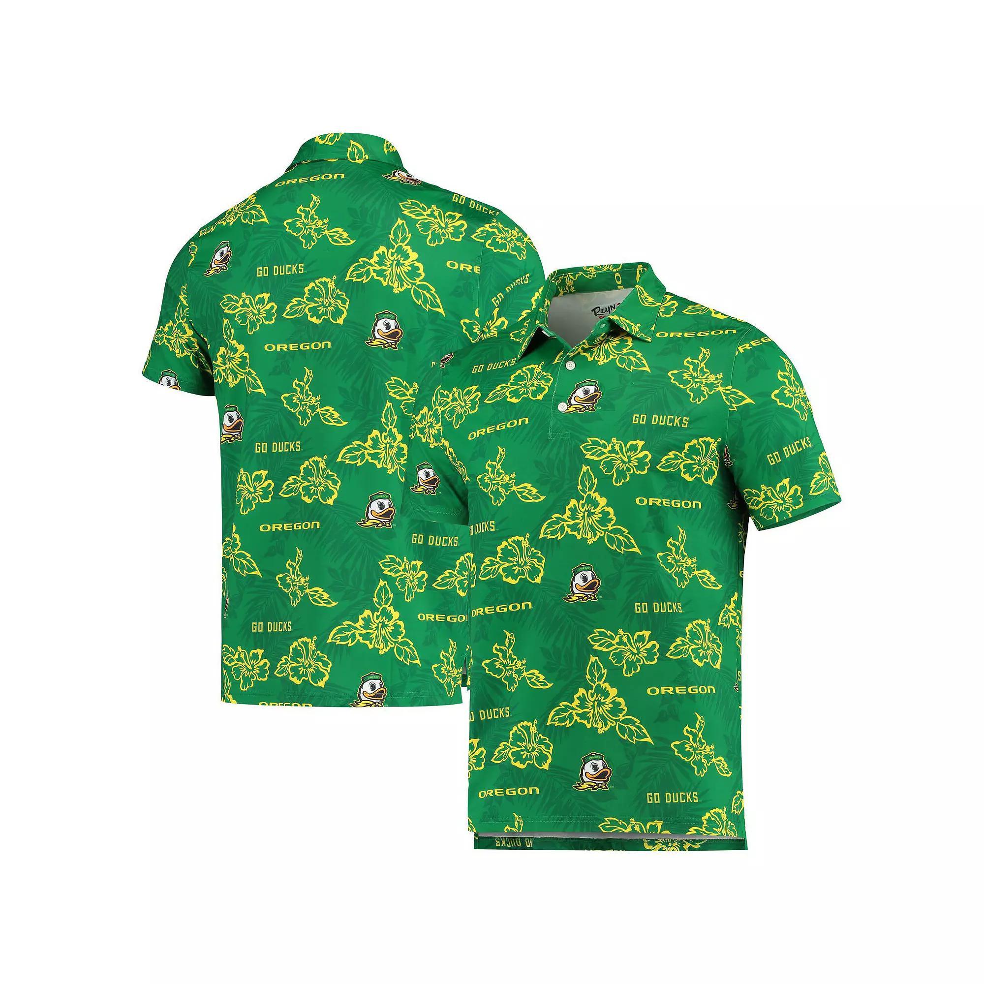 Men's Reyn Spooner Green Oregon Ducks Performance Polo, Size: XL Product Image