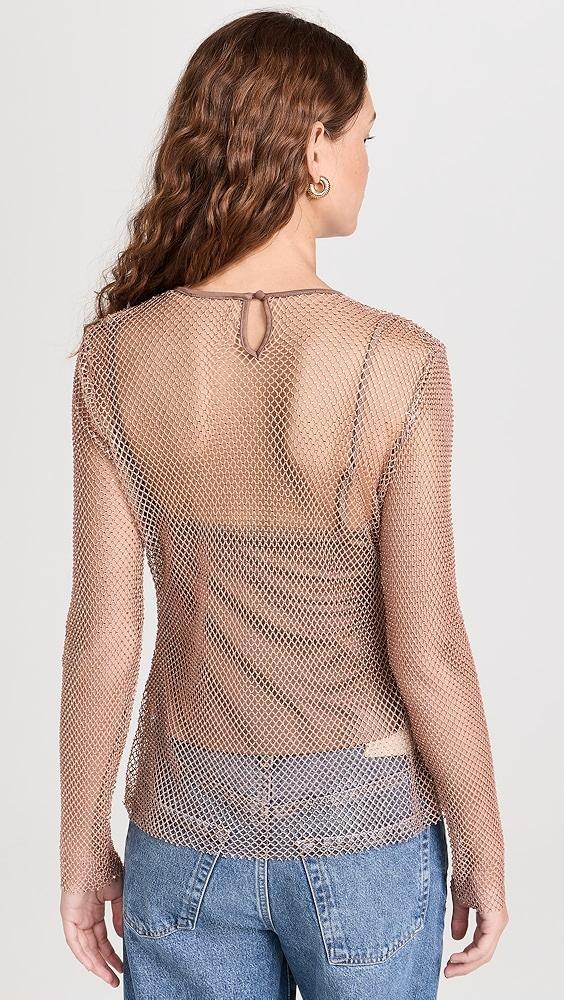 WAYF Mesh Long Sleeve Top | Shopbop Product Image
