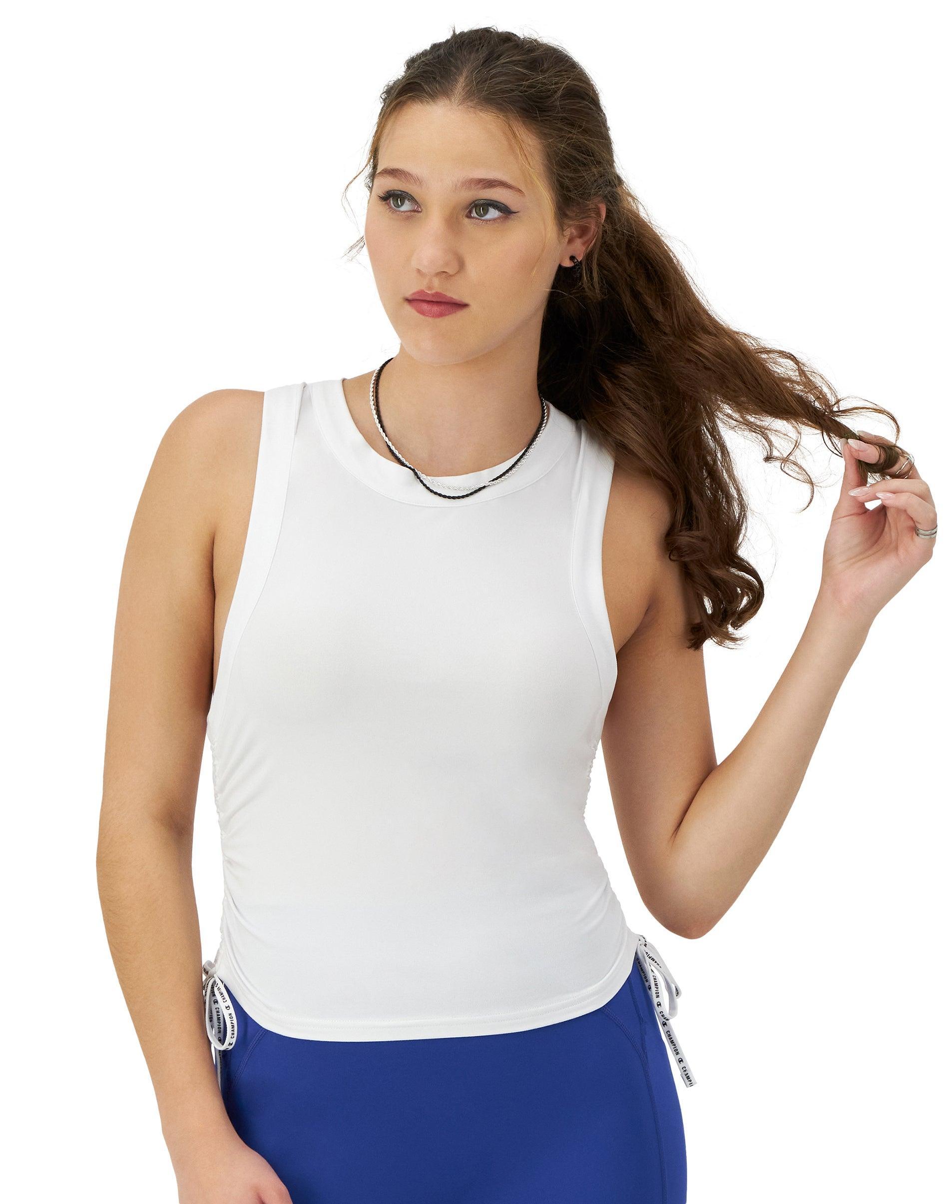 Champion Soft Touch Ruched Tank (Strawberry Rouge) Women's Clothing Product Image