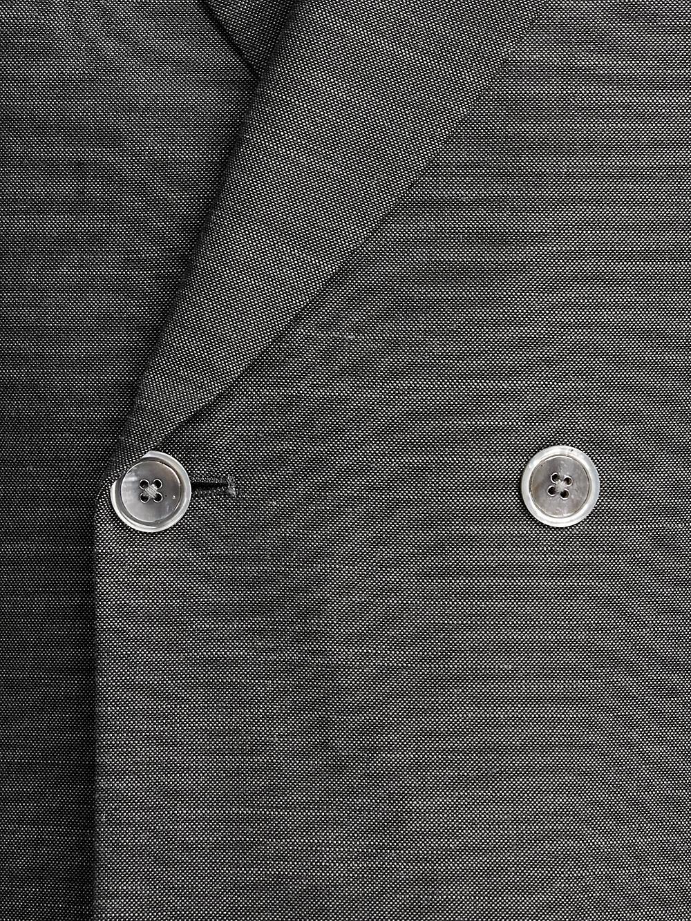 Performance Blend Double Breasted Peak Lapel Suit Jacket - Charcoal Product Image