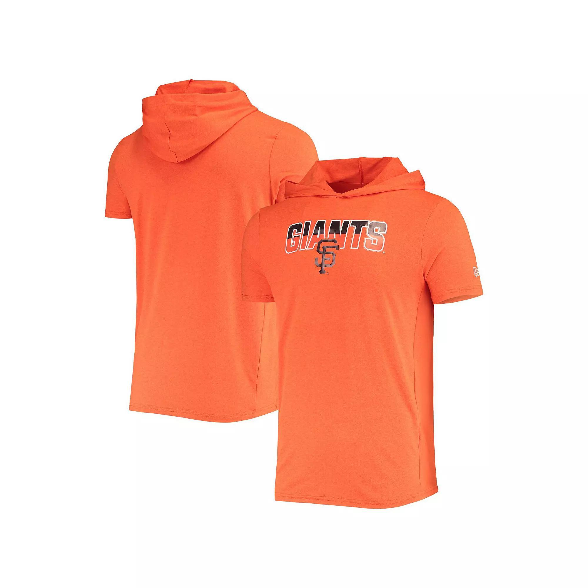 Men's New Era Heathered Orange San Francisco Giants Hoodie T-Shirt, Size: Large Product Image