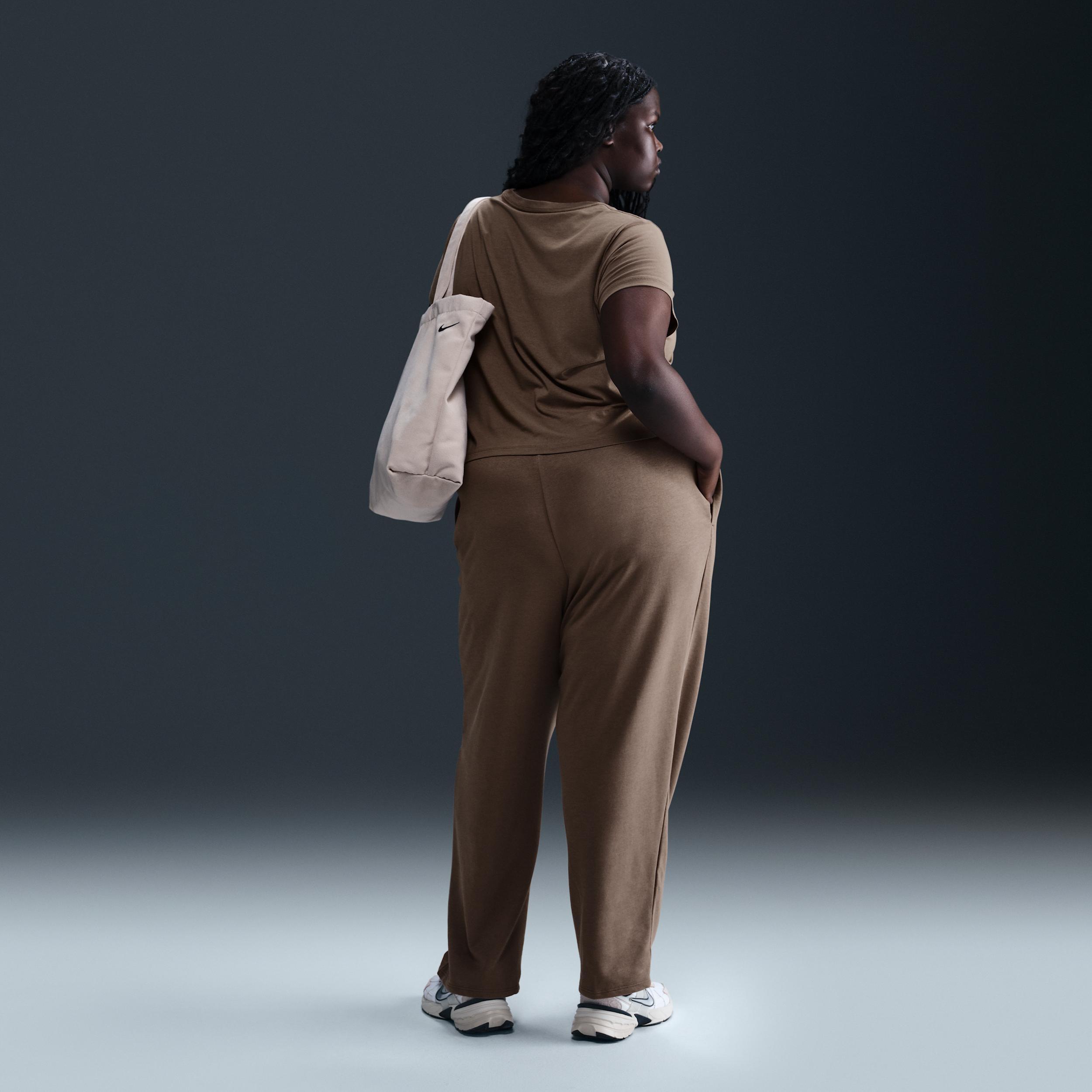 Nike Sportswear Chill Terry Women's Mid-Rise French Terry Open-Hem Sweatpants (Plus Size) Product Image