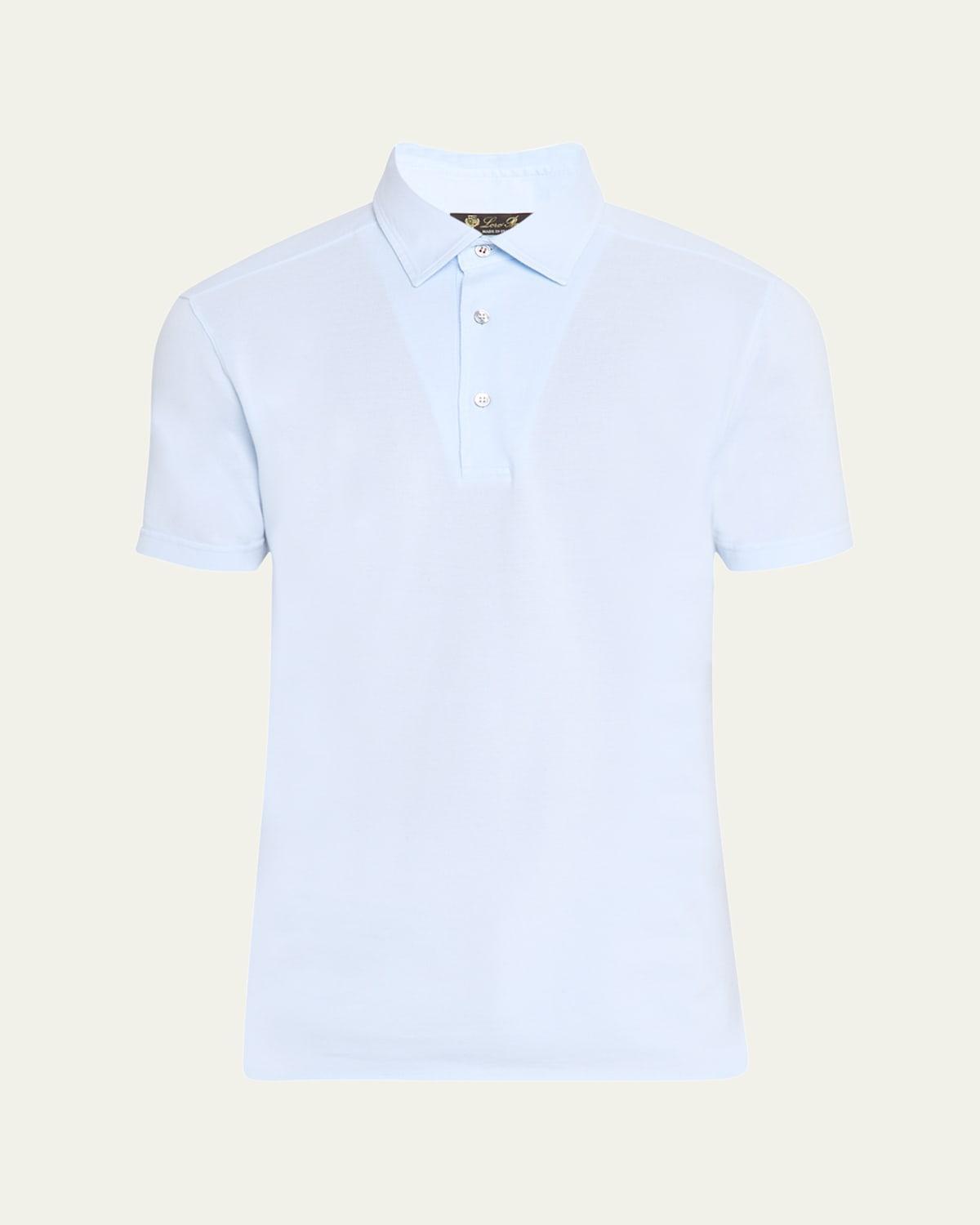 Mens Cotton Pique Polo Shirt Product Image