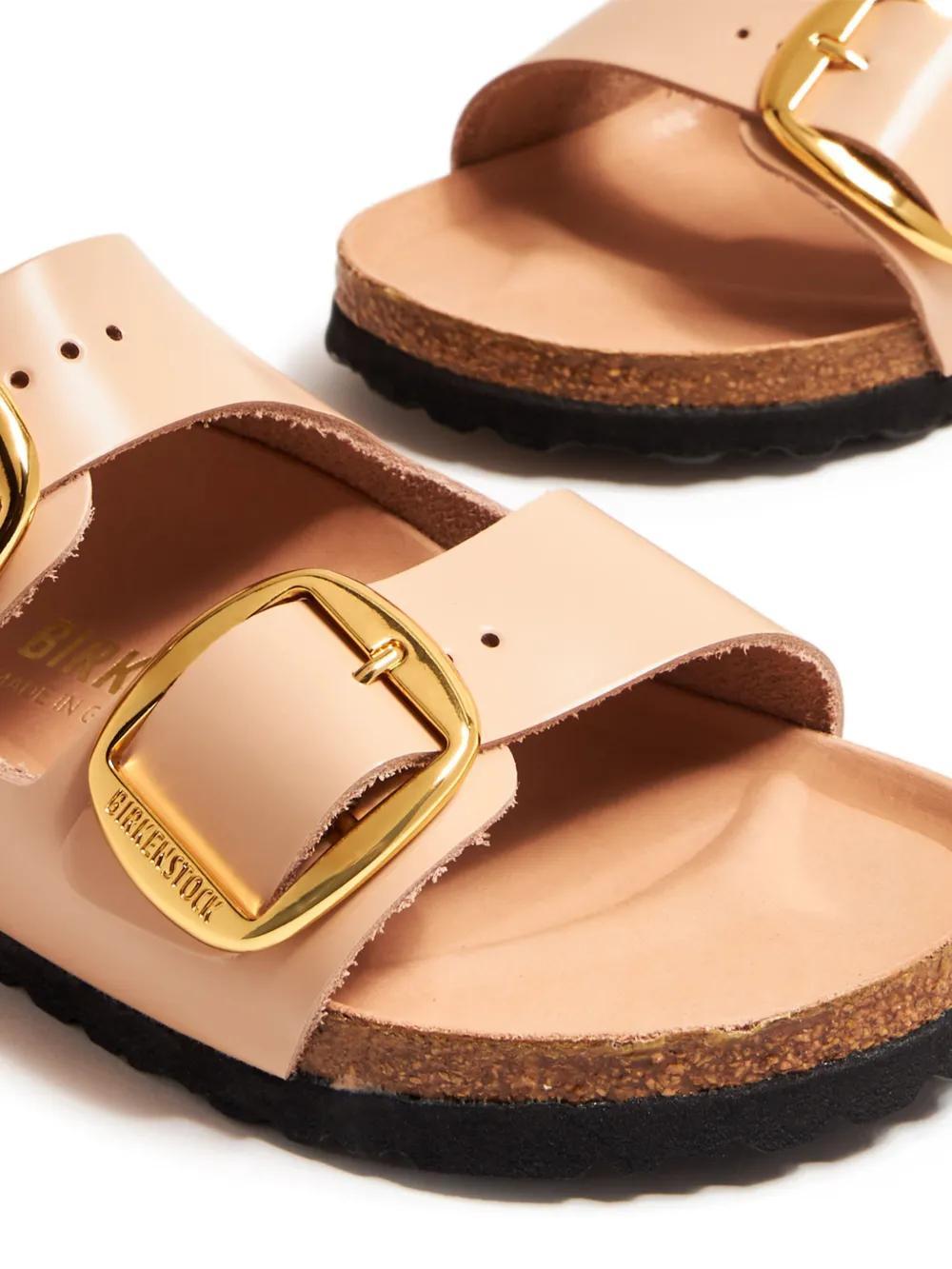 side-buckle slingback leather sandals Product Image