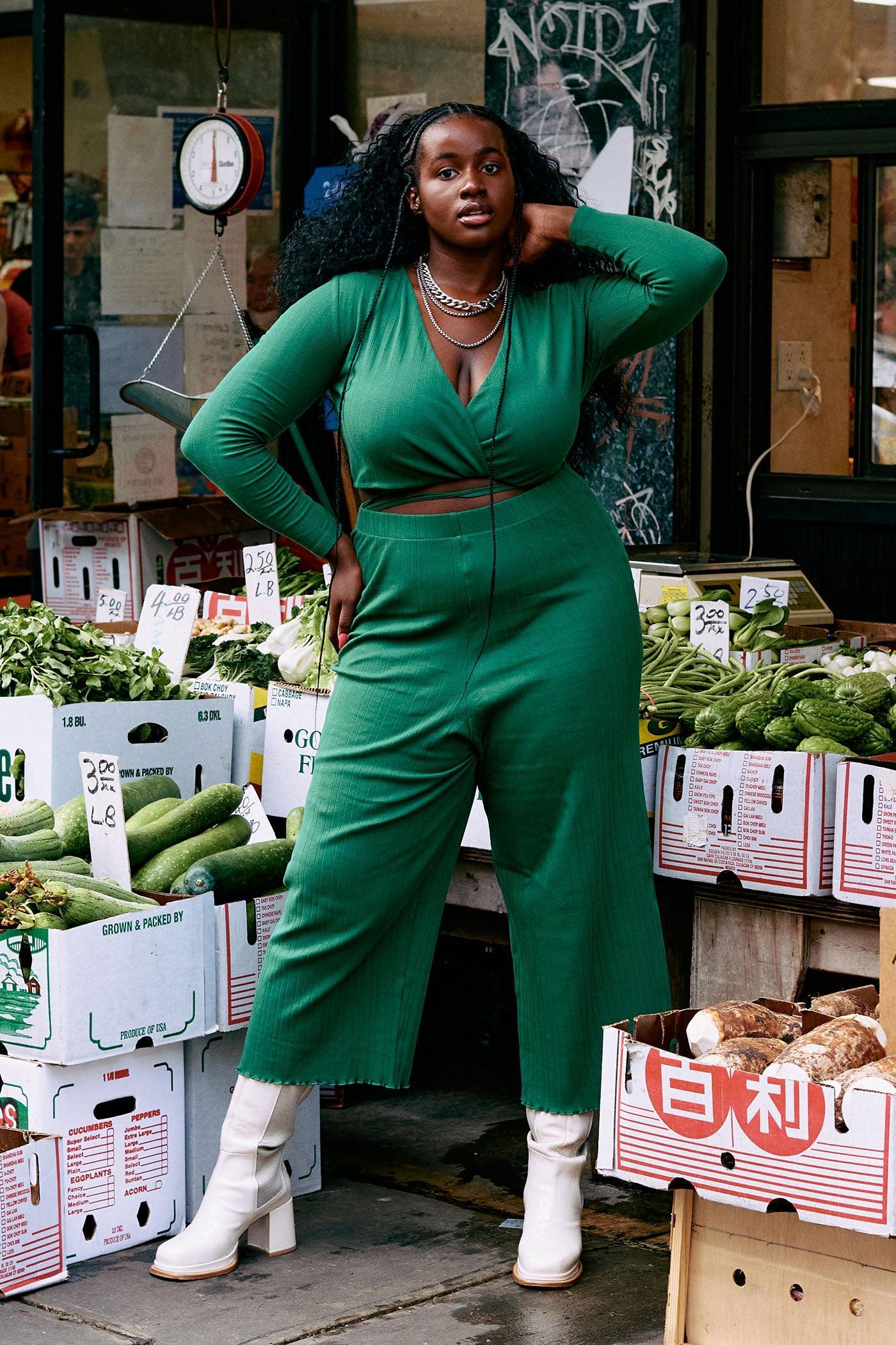Triangle Wrap Top - Eucalyptus Product Image