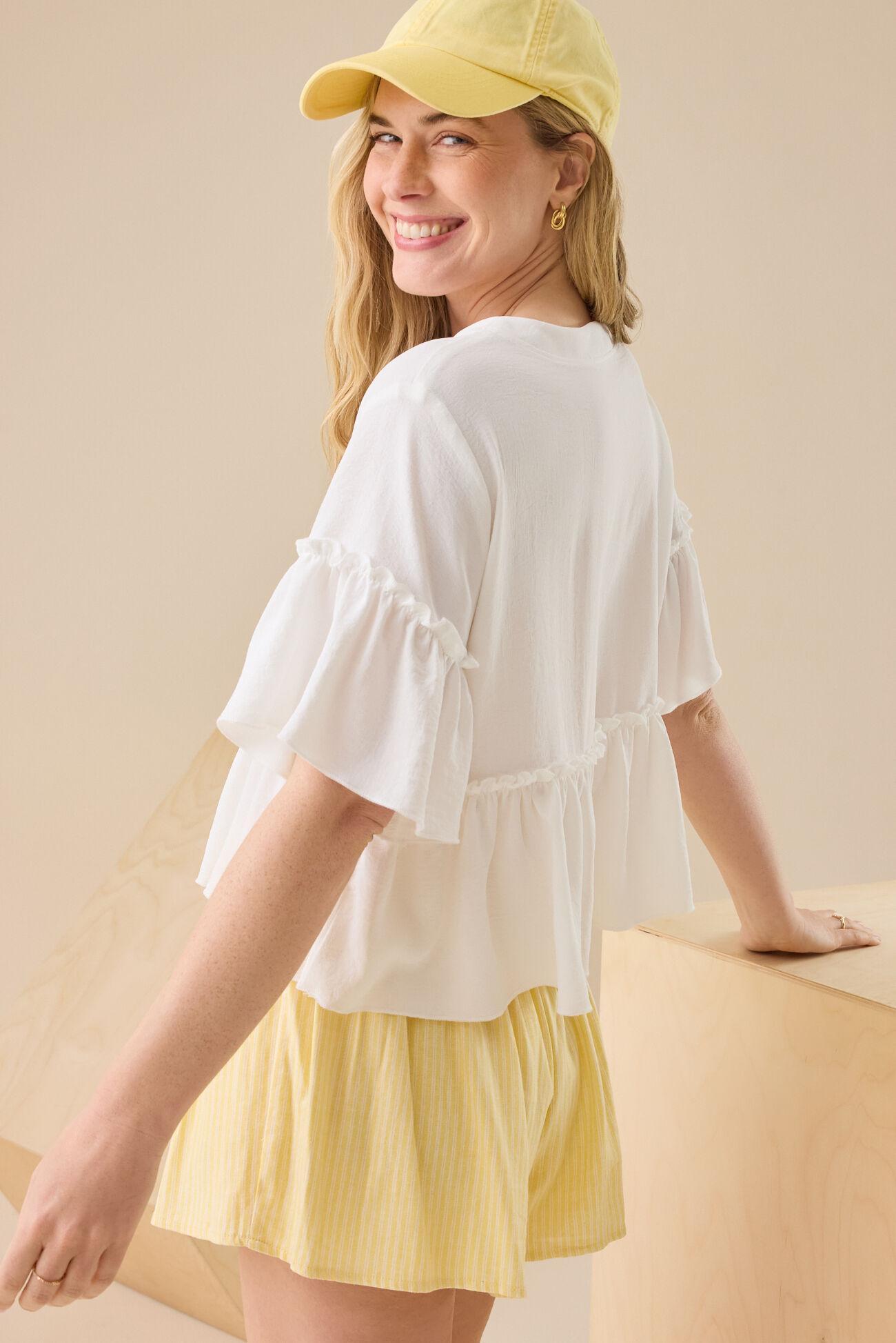 Lori Ruffle Sleeve Top Product Image