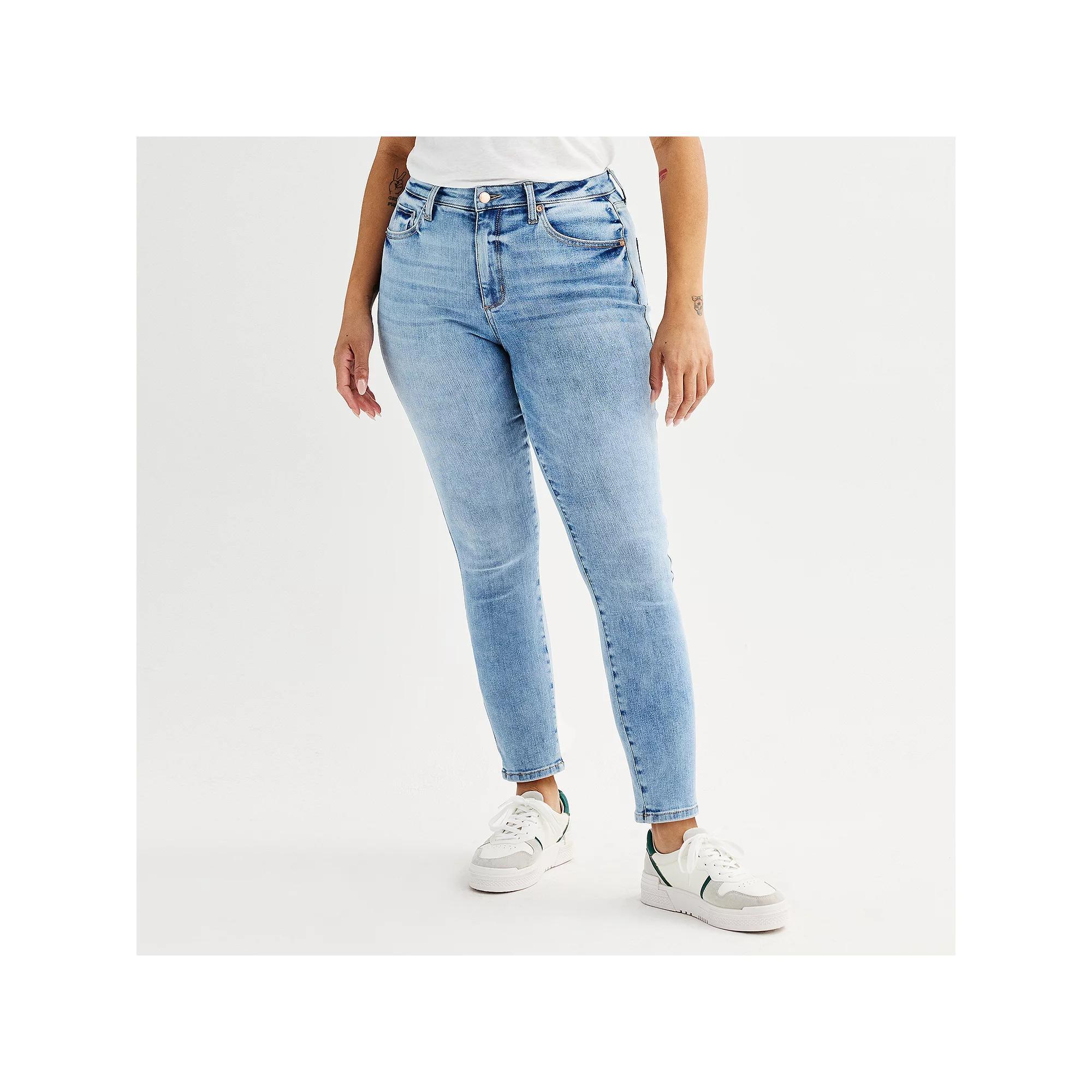 Women's Sonoma Goods For Life® High Rise Curvy Skinny Jeans, Size: 18 Regular, Light Blue Product Image