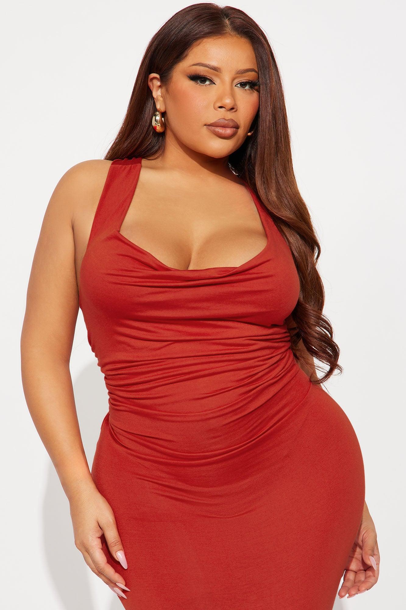 Priscilla Back Hardware Maxi Dress - Rust Product Image