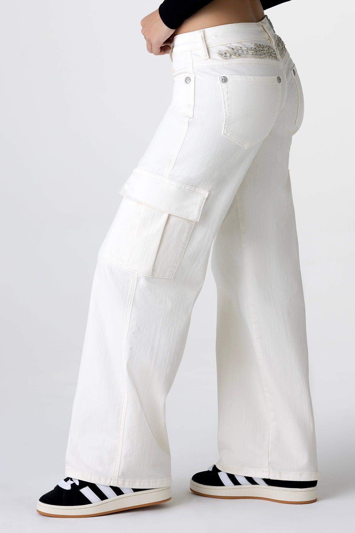 Evelyn Denim Cargo Jeans Product Image