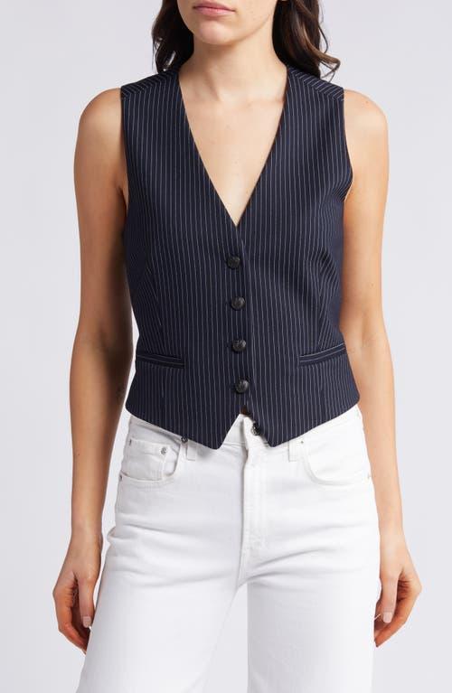 Womens Priya Pinstriped Crop Vest Product Image