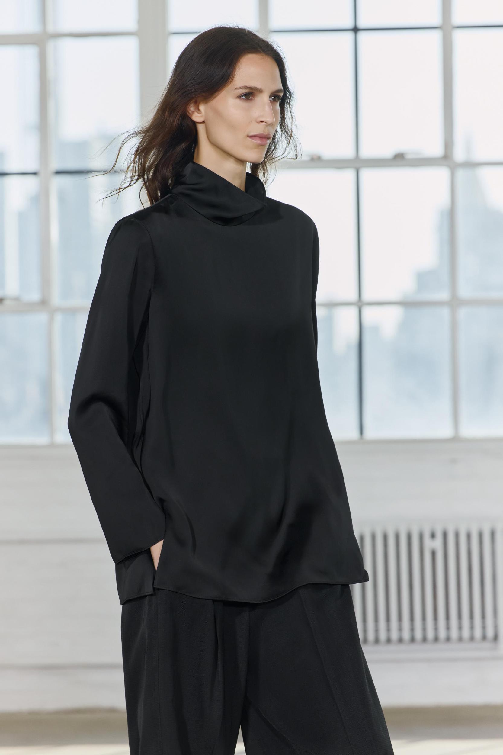 SATIN EFFECT TOP ZW COLLECTION Product Image