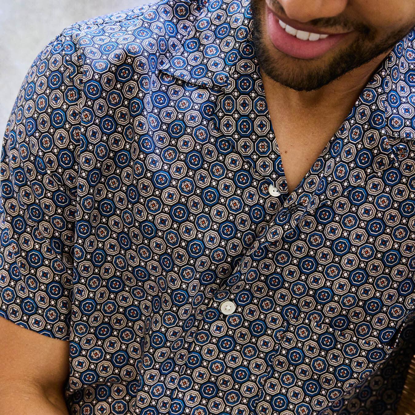 Conte Camp Shirt - Blue Product Image