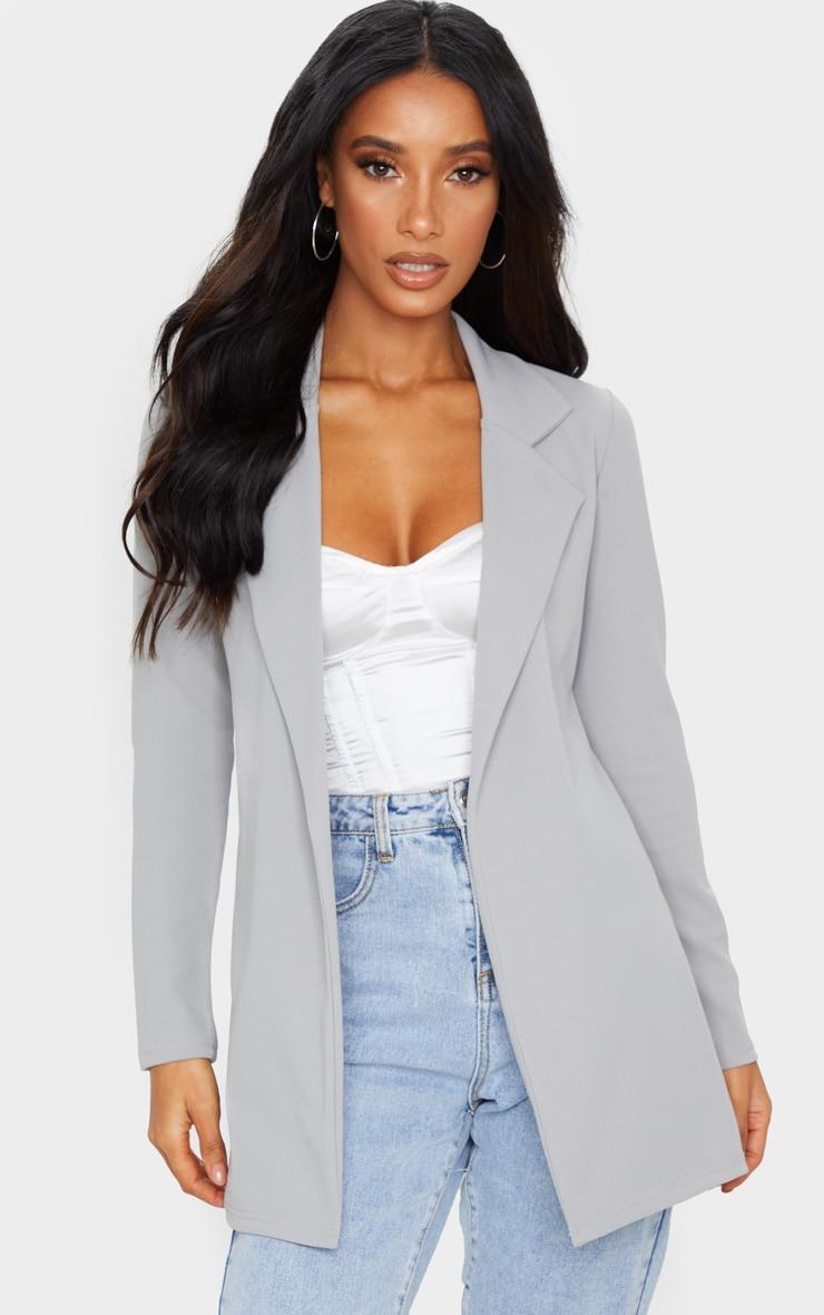 Grey Longline Blazer Product Image