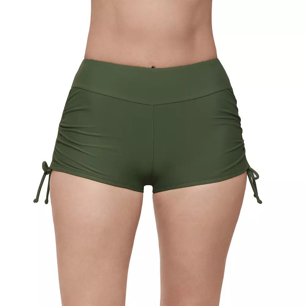 Womens ECO BEACH Side-Ruched Swim Shorts Product Image