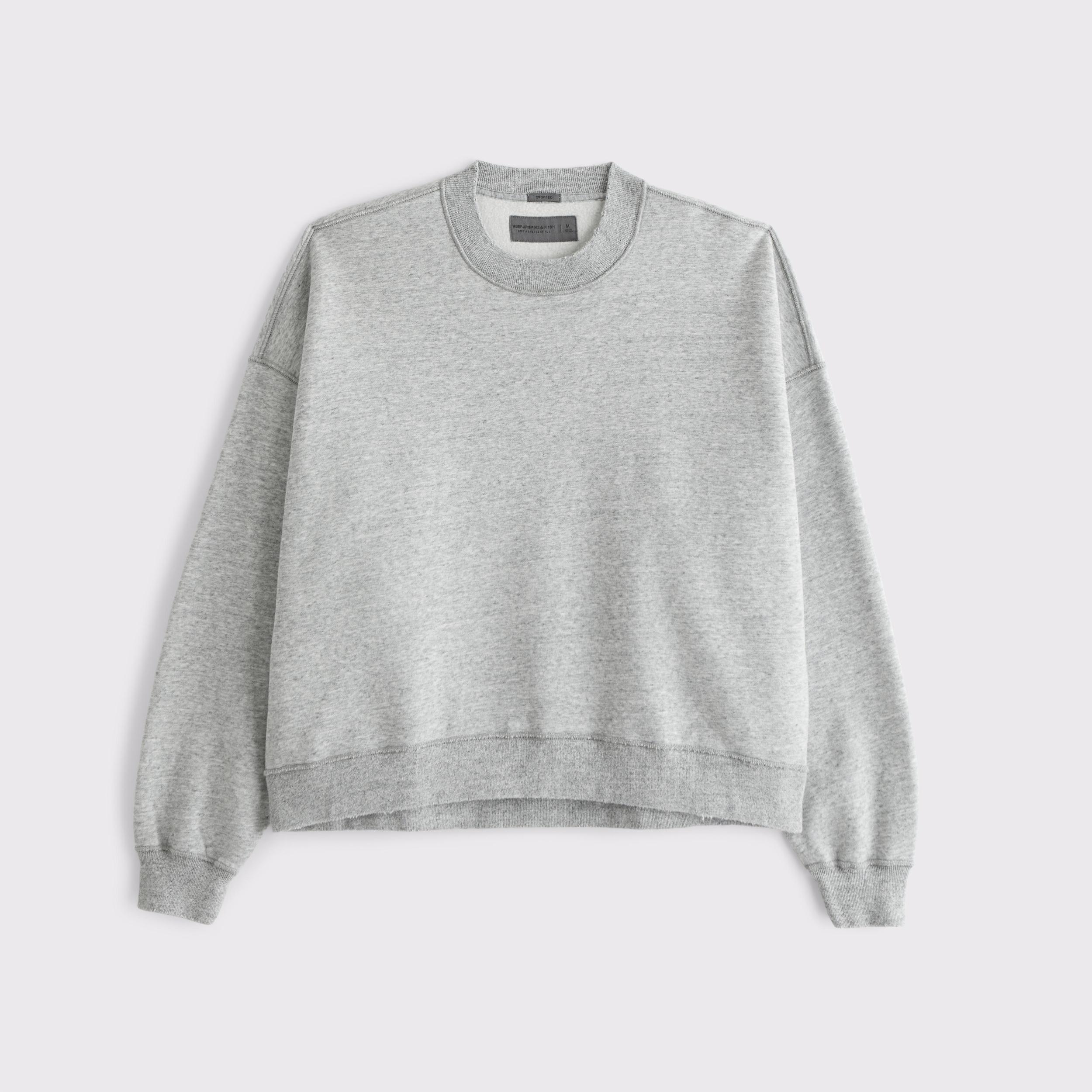 Essential Cropped Crew Sweatshirt Product Image