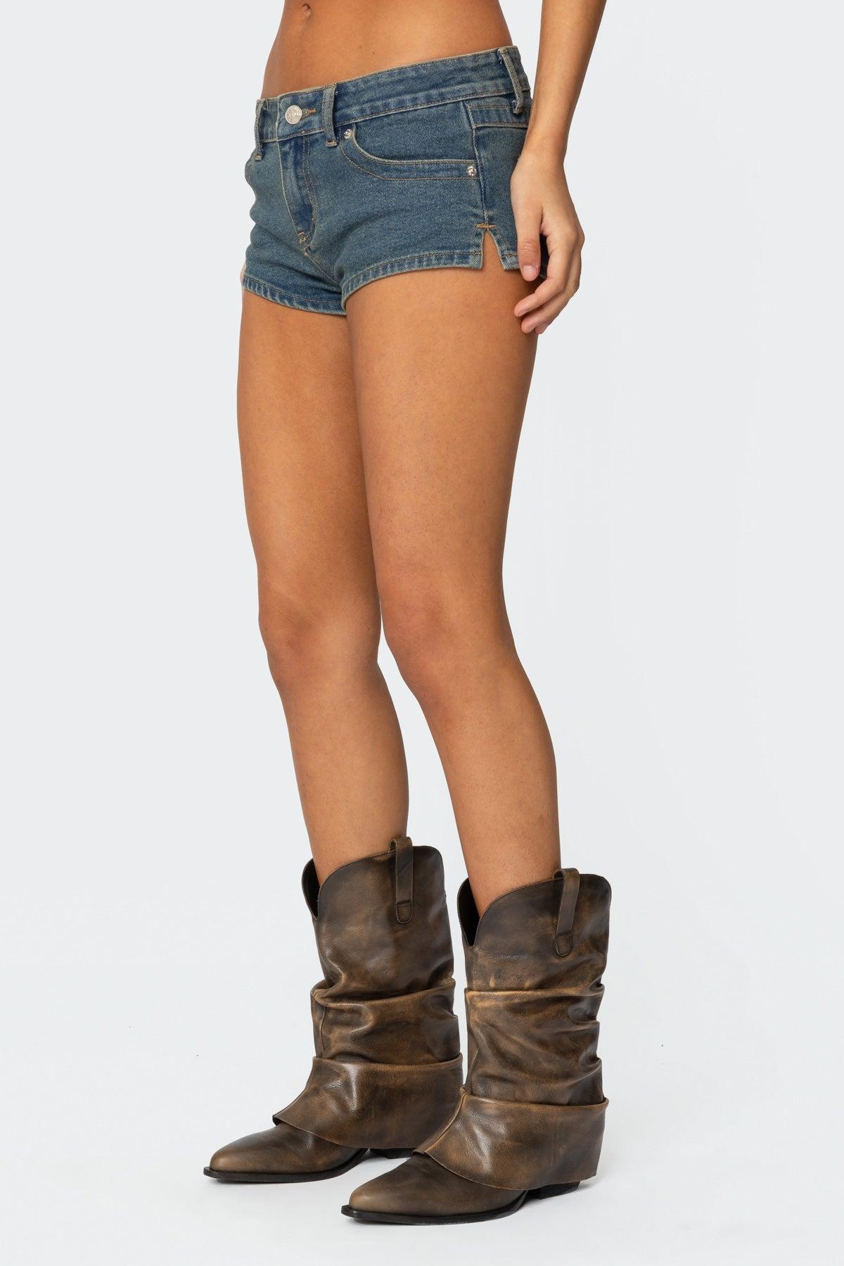 Jagger Low Rise Denim Shorts Product Image